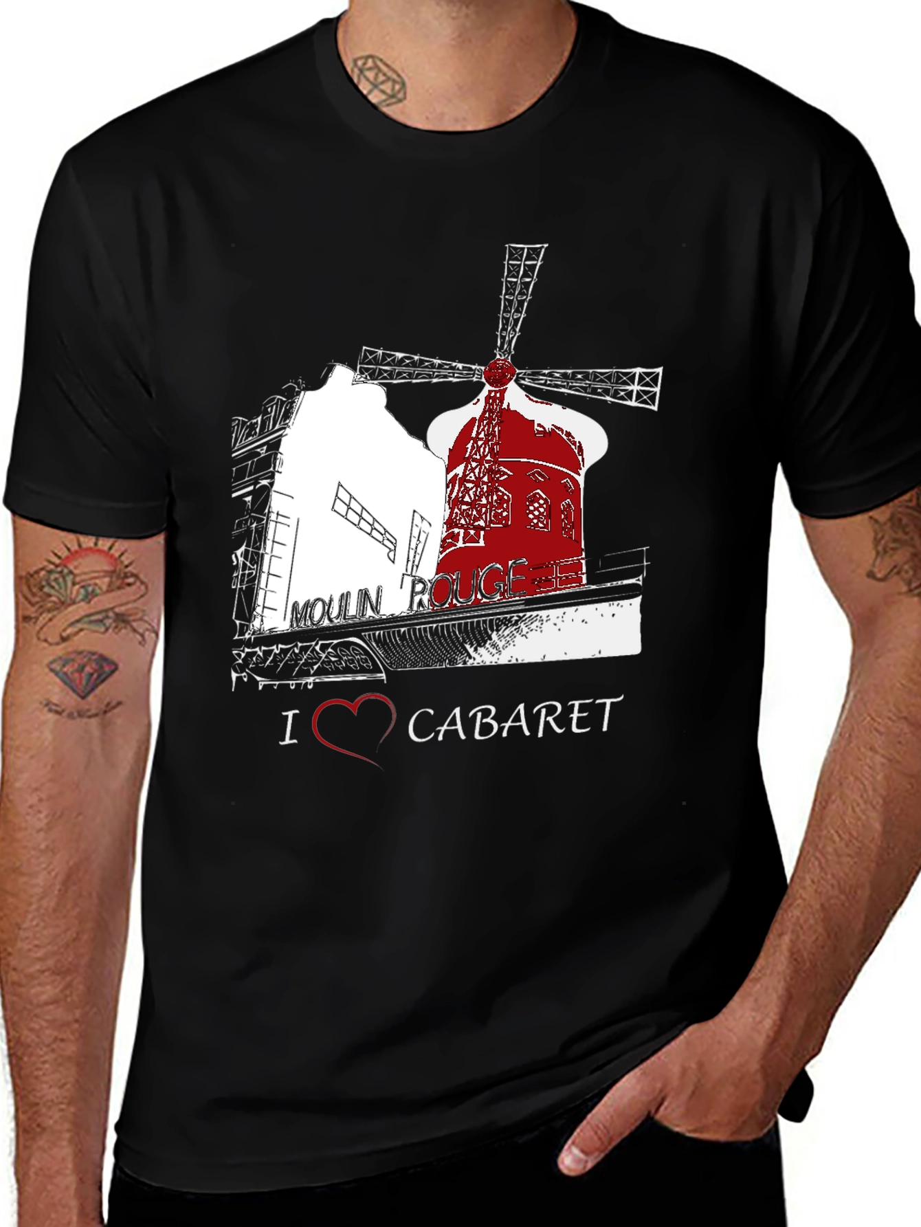 Moulin Rouge T-Shirt I Heart Cabaret