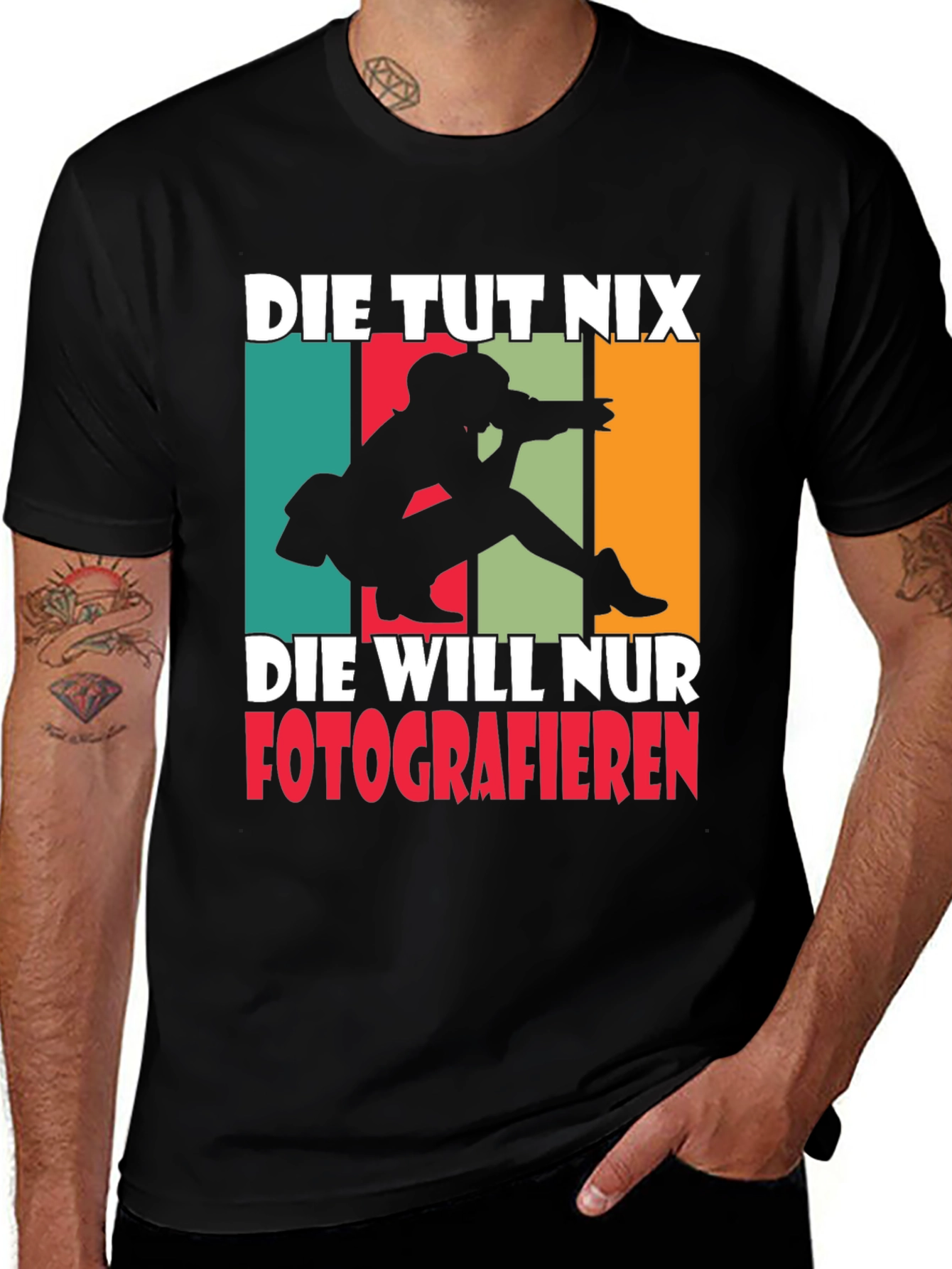 Die Tut Nix Photographer T-Shirt - Unisex Cotton Tee