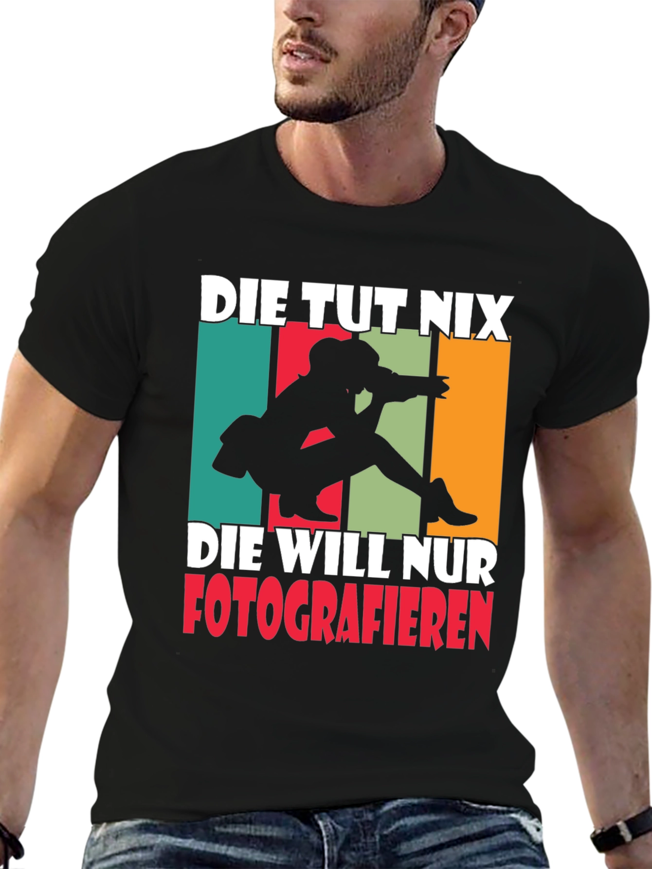 Die Tut Nix Photographer T-Shirt - Unisex Cotton Tee