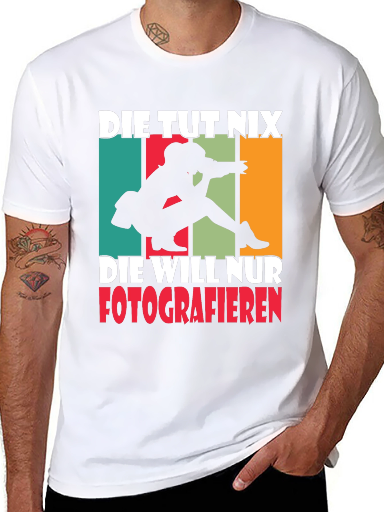 Die Tut Nix Photographer T-Shirt - Unisex Cotton Tee