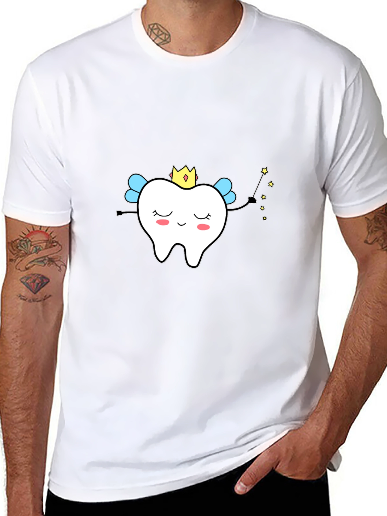 Tooth Fairy Graphic Tee - Soft Black Cotton T-Shirt