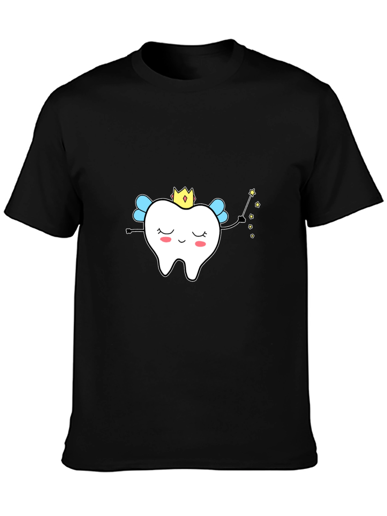 Tooth Fairy Graphic Tee - Soft Black Cotton T-Shirt