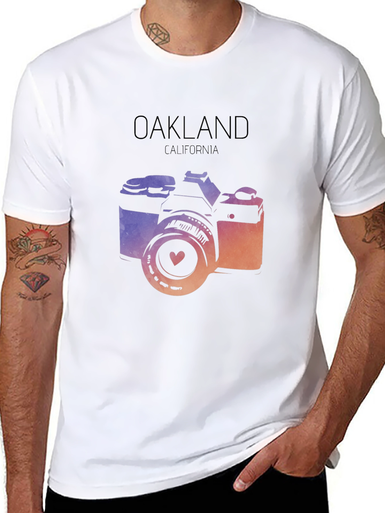 Oakland California Camera Graphic T-Shirt