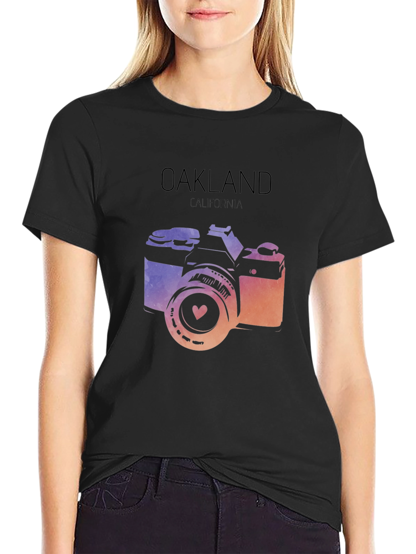 Oakland California Camera Graphic T-Shirt
