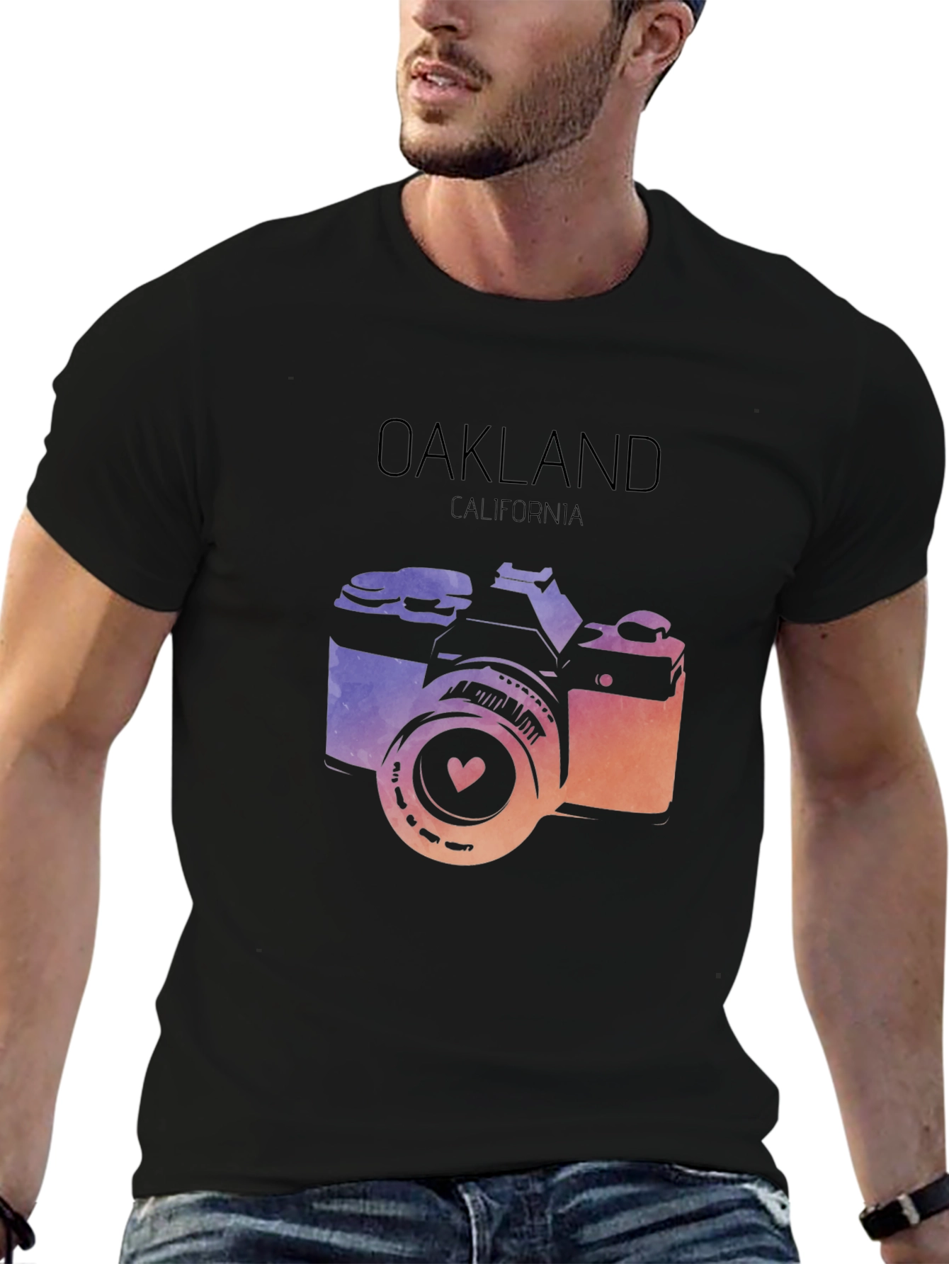 Oakland California Camera Graphic T-Shirt
