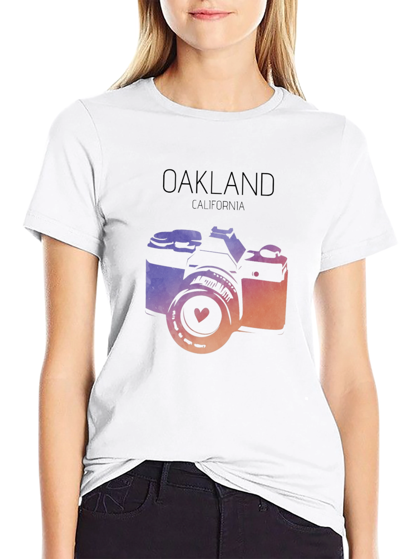 Oakland California Camera Graphic T-Shirt