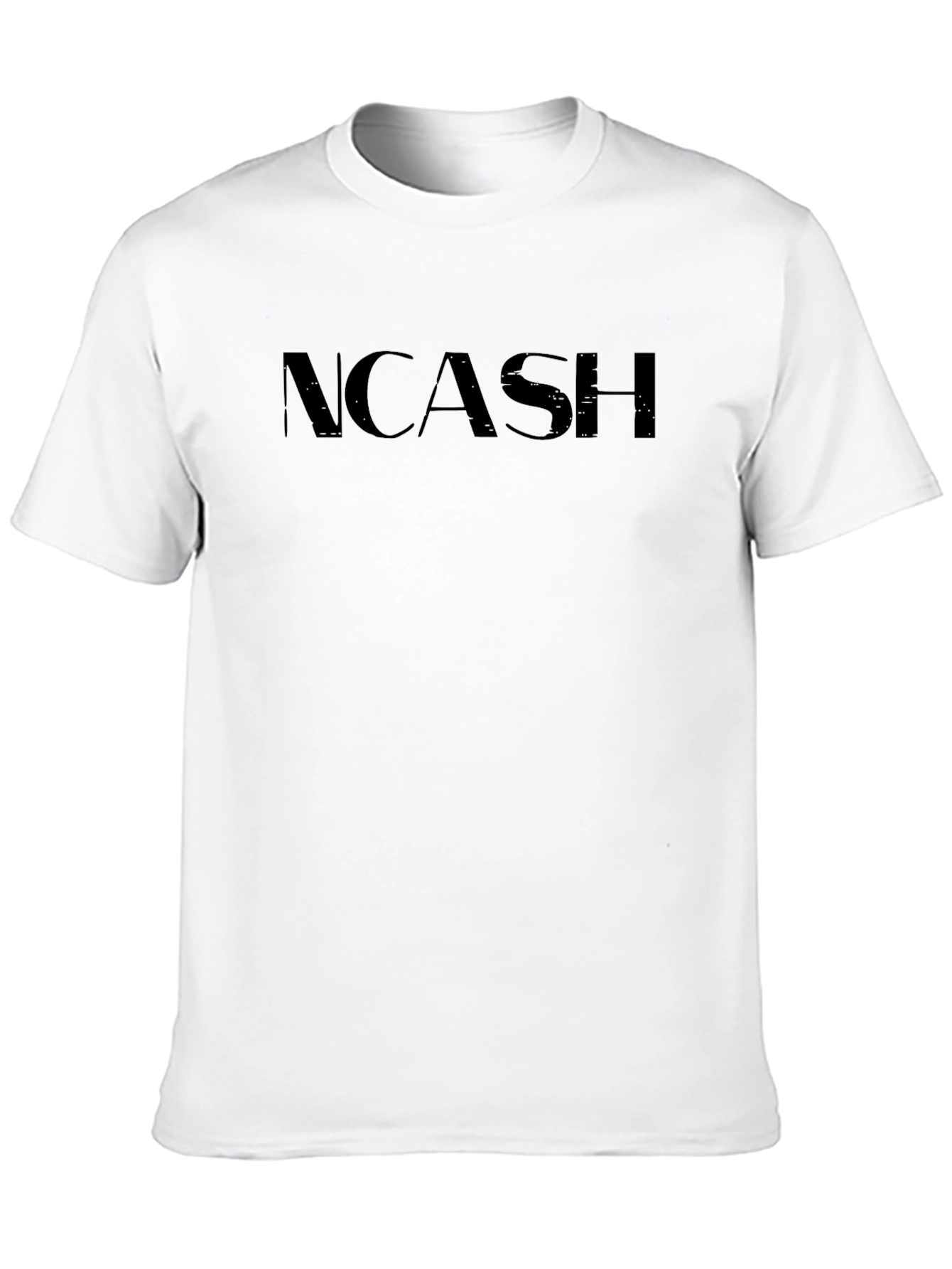 NCASH Black T-Shirt Casual Streetwear