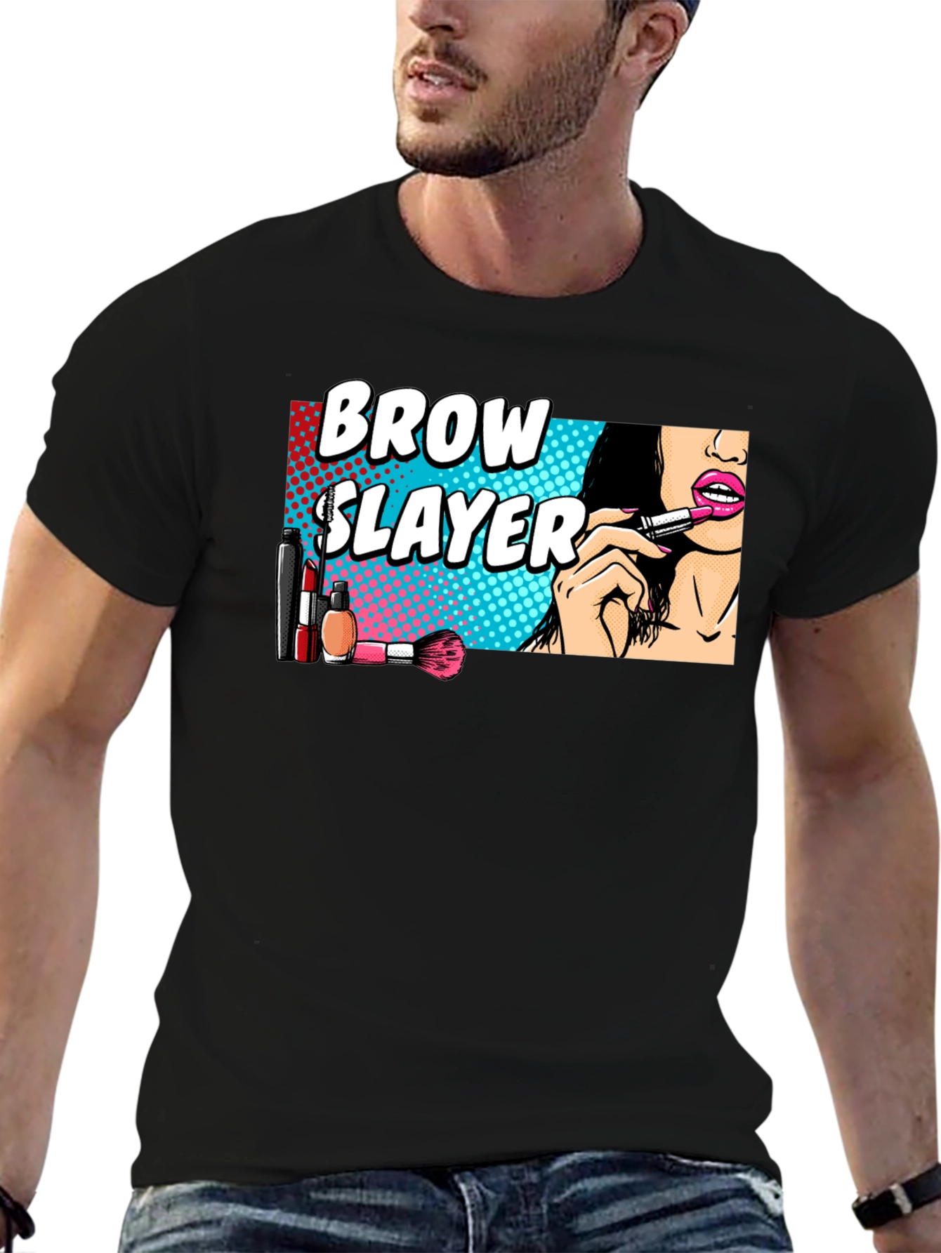 Brow Slayer Black Graphic Tee