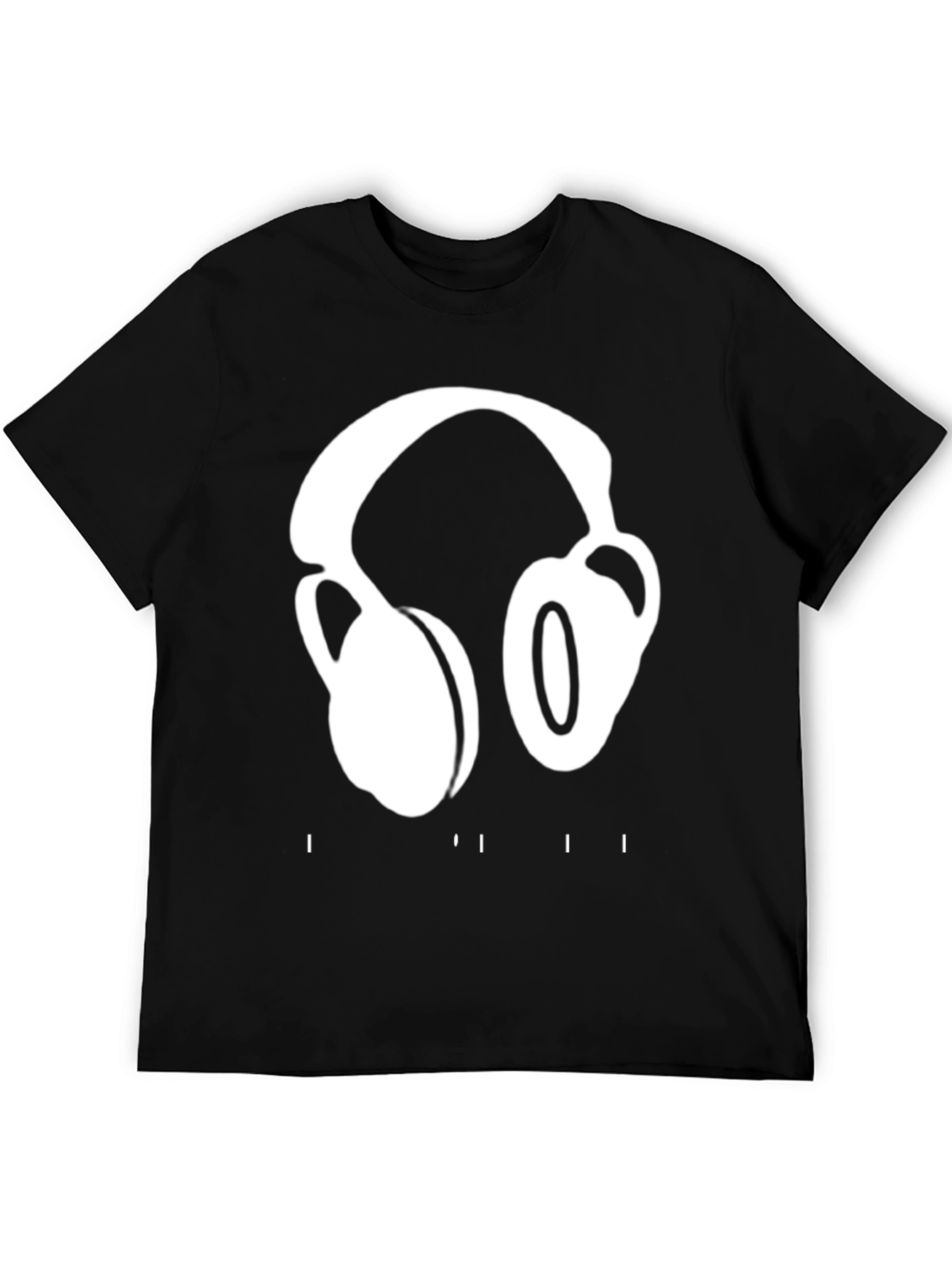 Headphones Graphic T-Shirt - Black