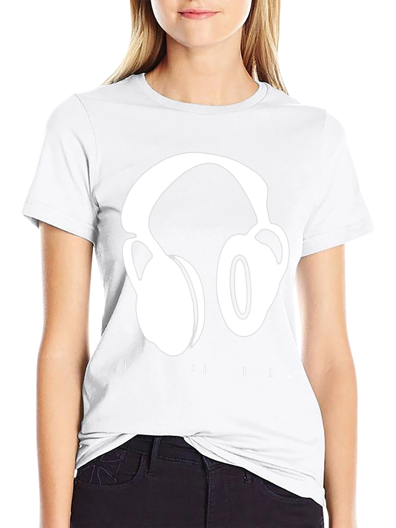 Headphones Graphic T-Shirt - Black