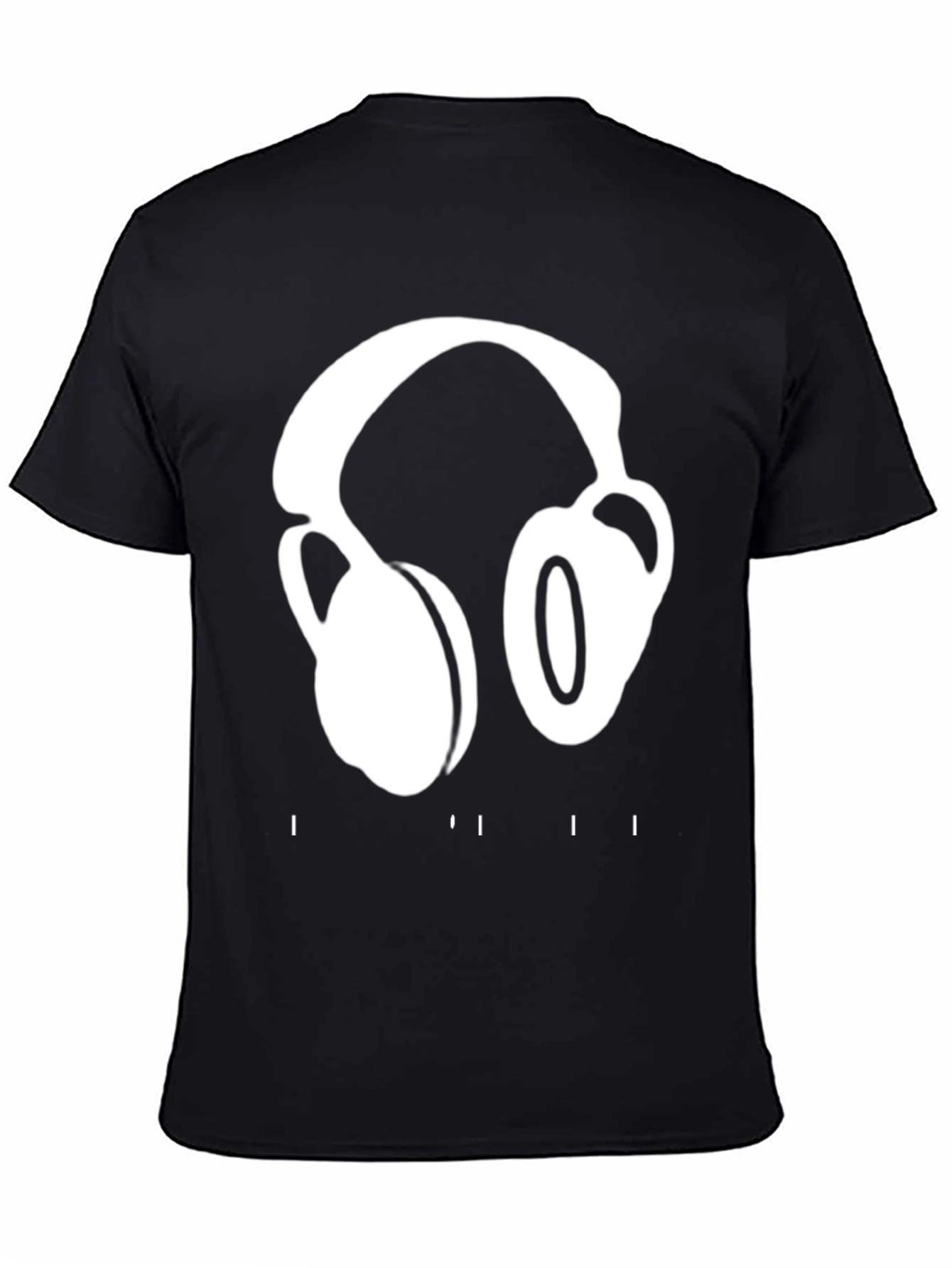 Headphones Graphic T-Shirt - Black