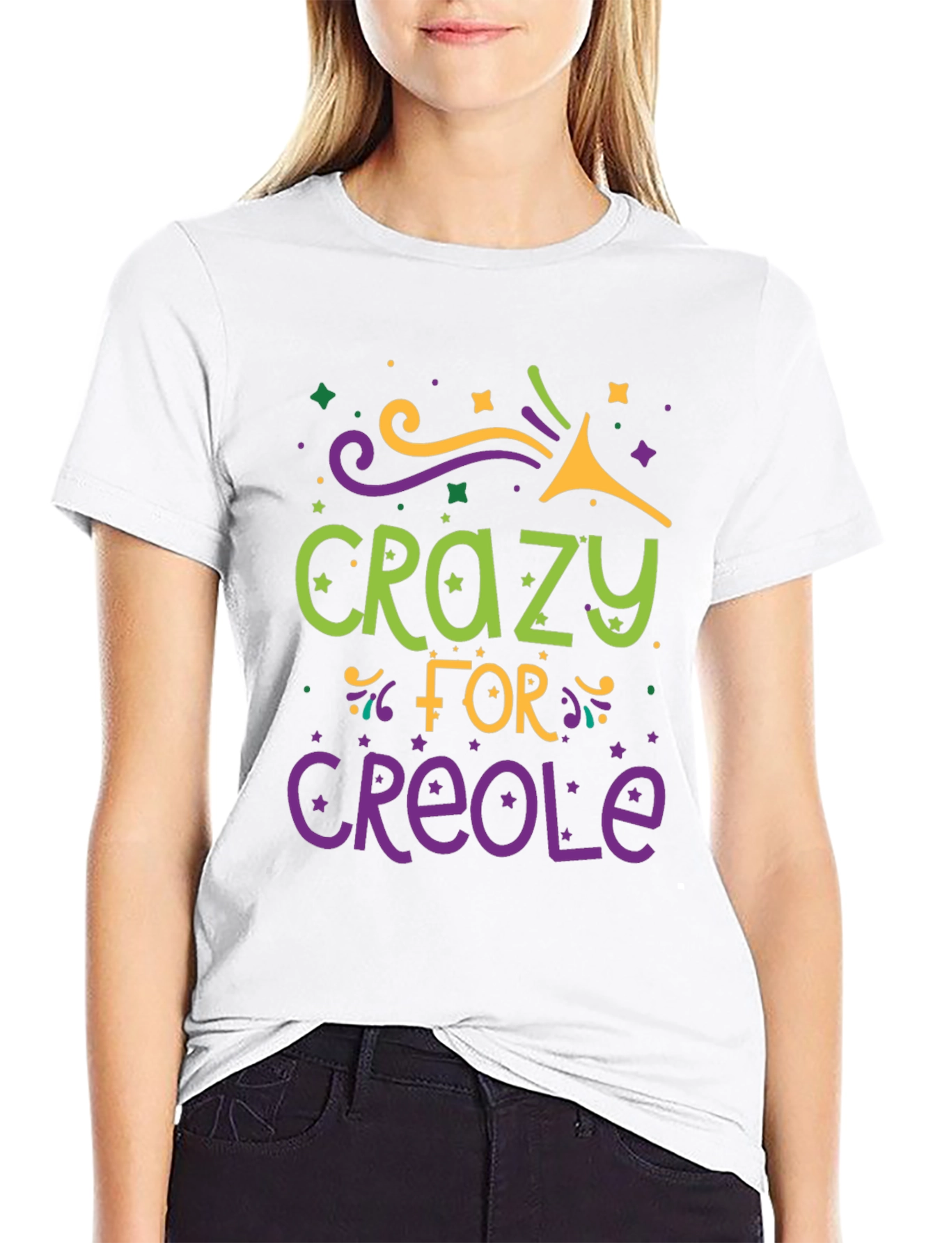 Crazy for Creole Graphic Tee - Black