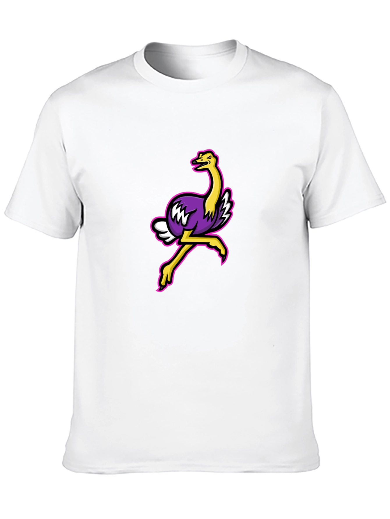 Cool Ostrich Graphic Tee - Black Unisex T-Shirt