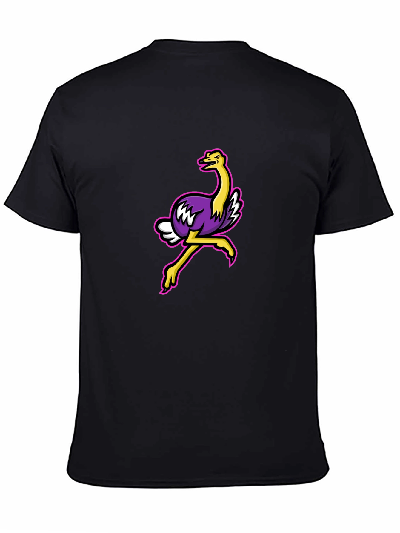 Cool Ostrich Graphic Tee - Black Unisex T-Shirt