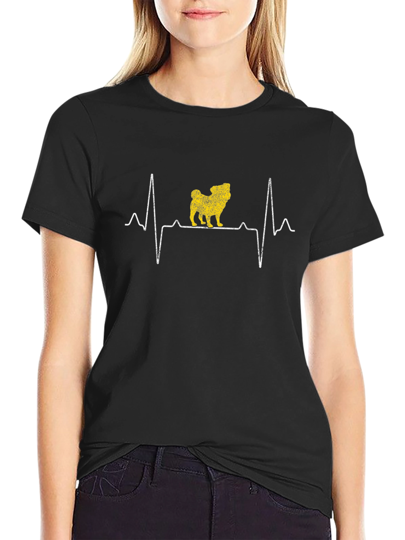 Pug Heartbeat T-Shirt - Dog Lover Tee
