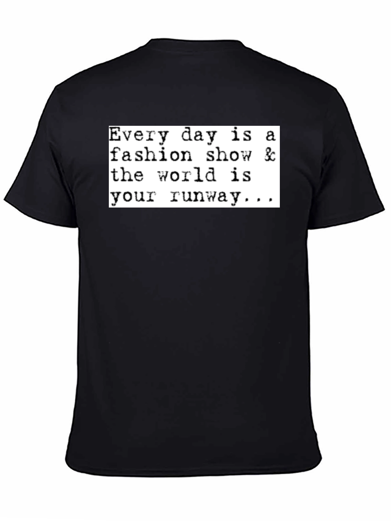 Fashion Show Runway Graphic Tee - Black
