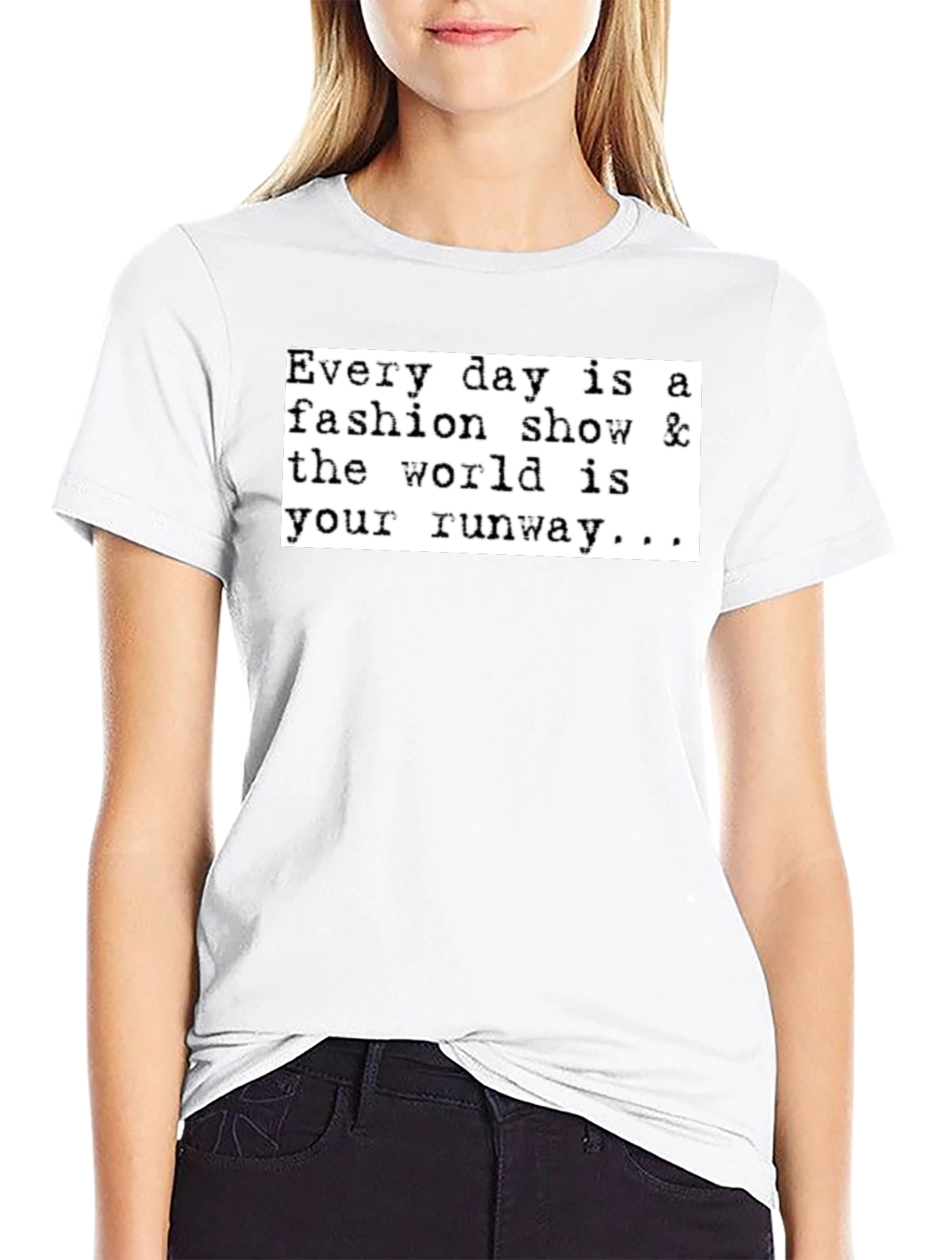 Fashion Show Runway Graphic Tee - Black