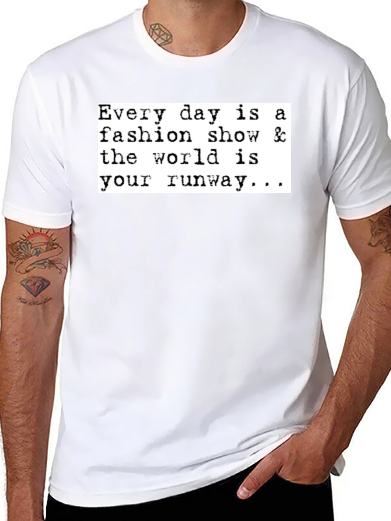 Fashion Show Runway Graphic Tee - Black