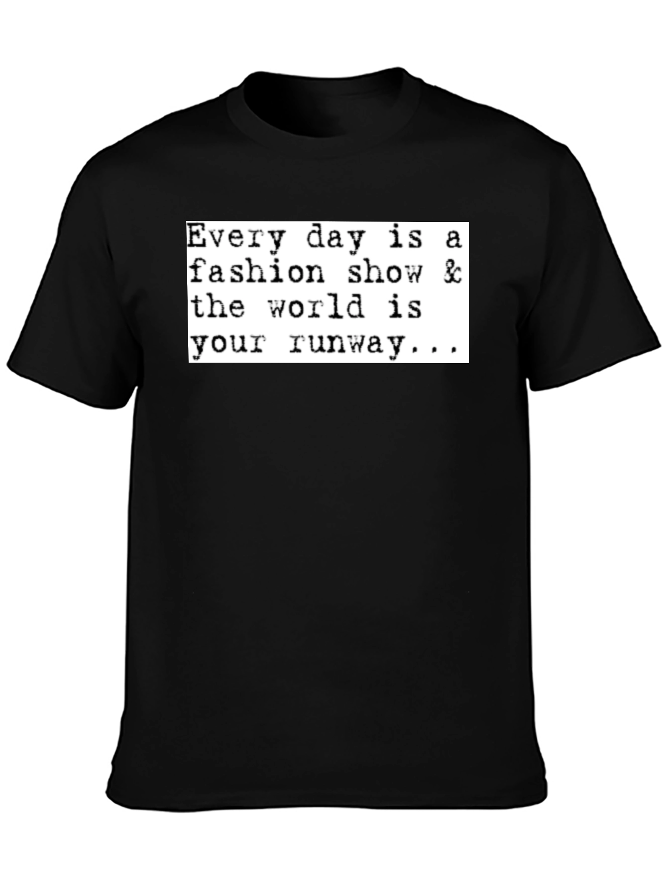Fashion Show Runway Graphic Tee - Black