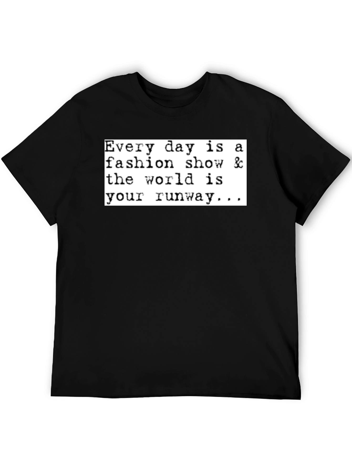 Fashion Show Runway Graphic Tee - Black