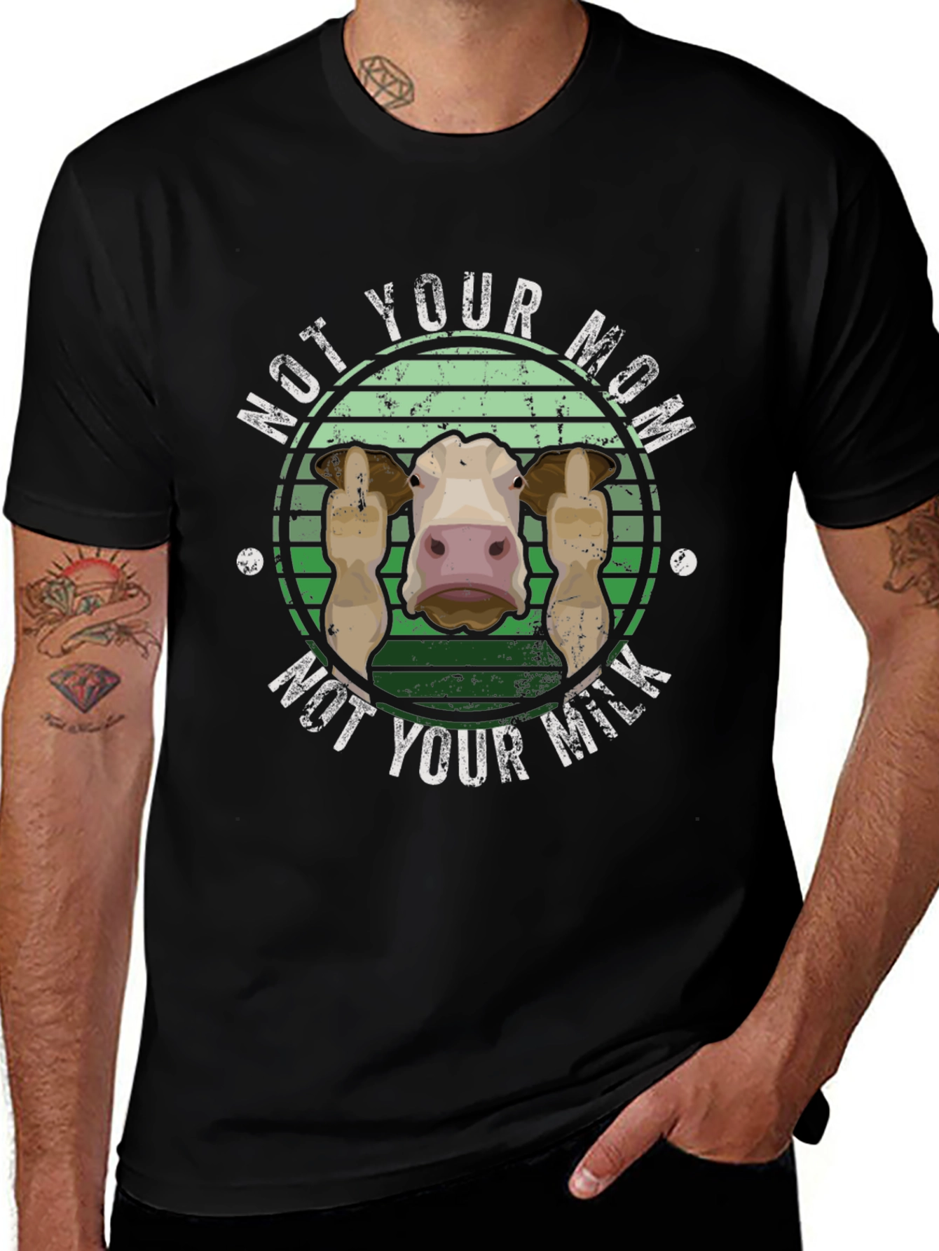 Vegan Not Your Mom Not Your Milk Graphic Tee