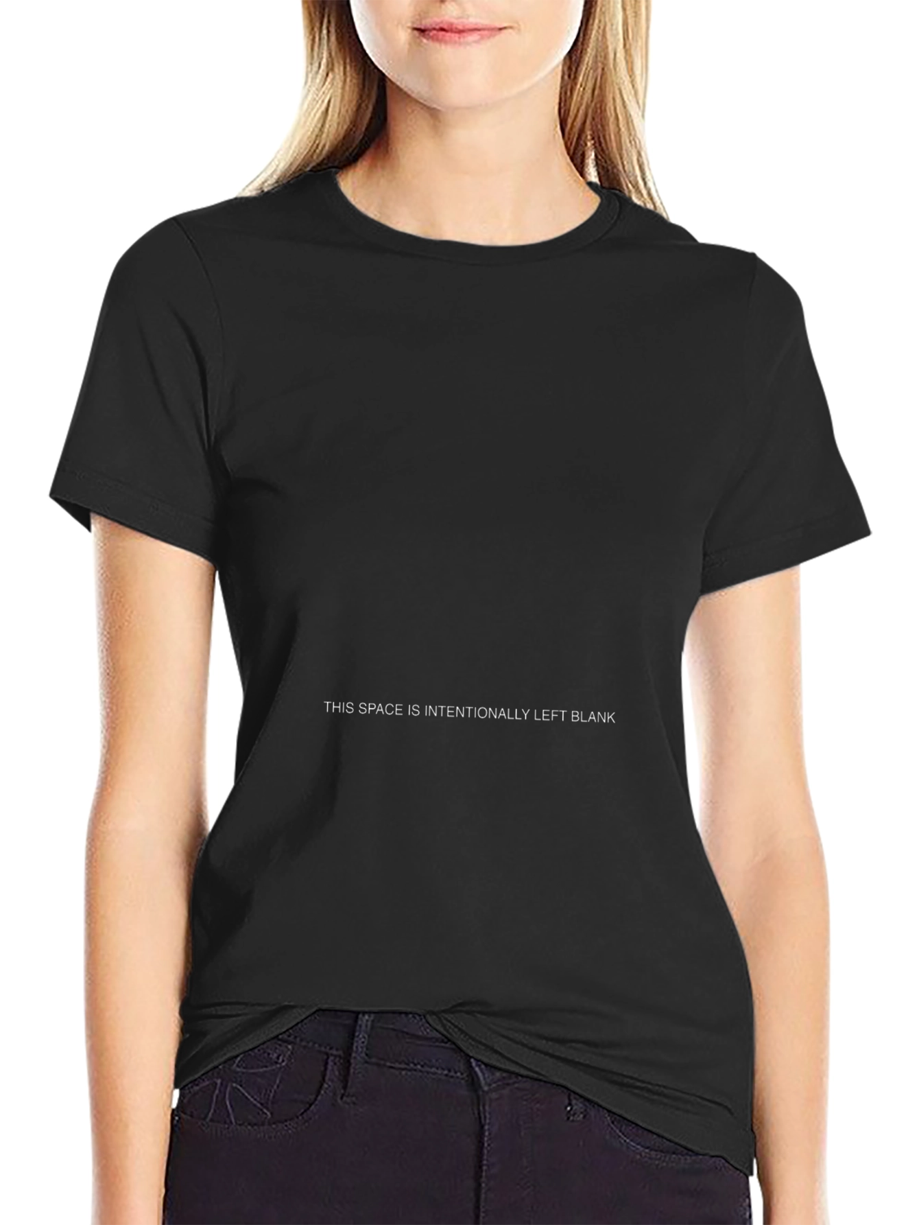 Black T-Shirt: Intentionally Blank Space