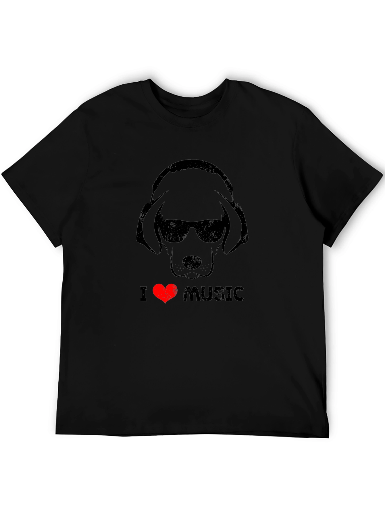 I Love Music Dog T-Shirt
