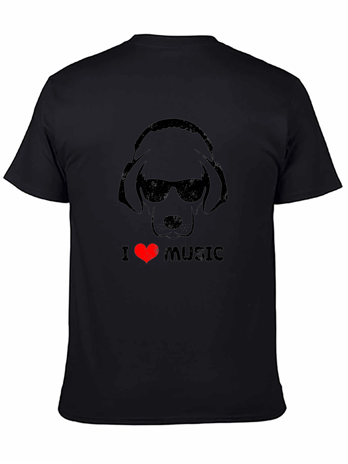 I Love Music Dog T-Shirt