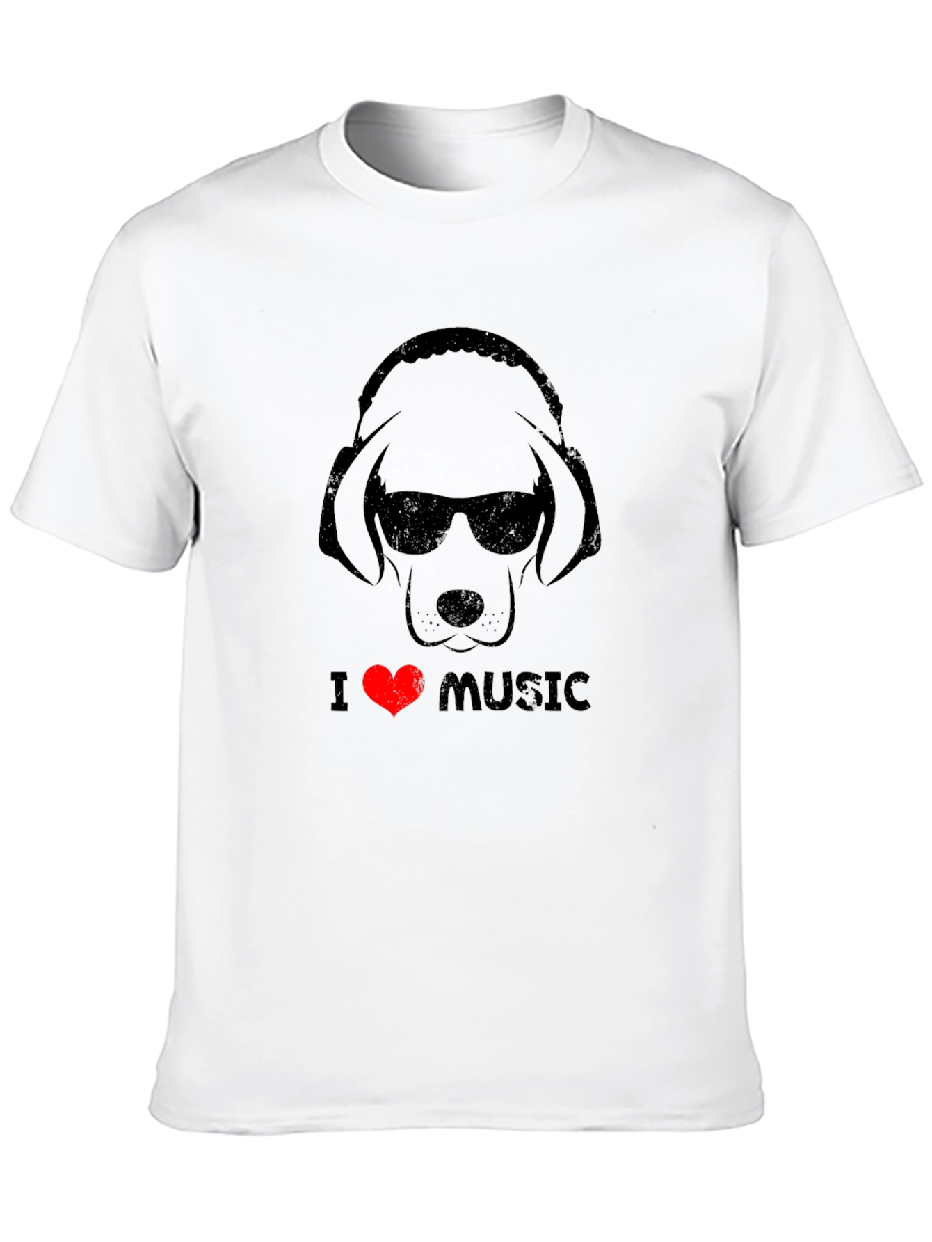 I Love Music Dog T-Shirt