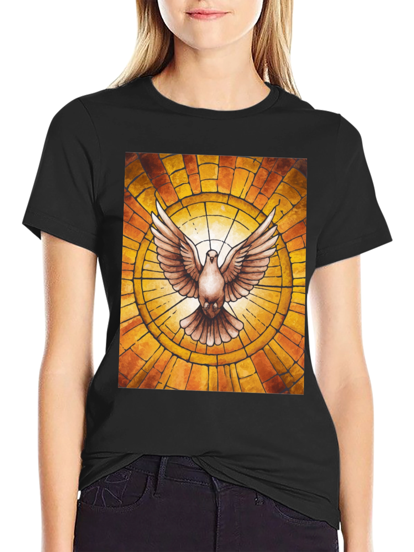 Dove Stained Glass Graphic Tee