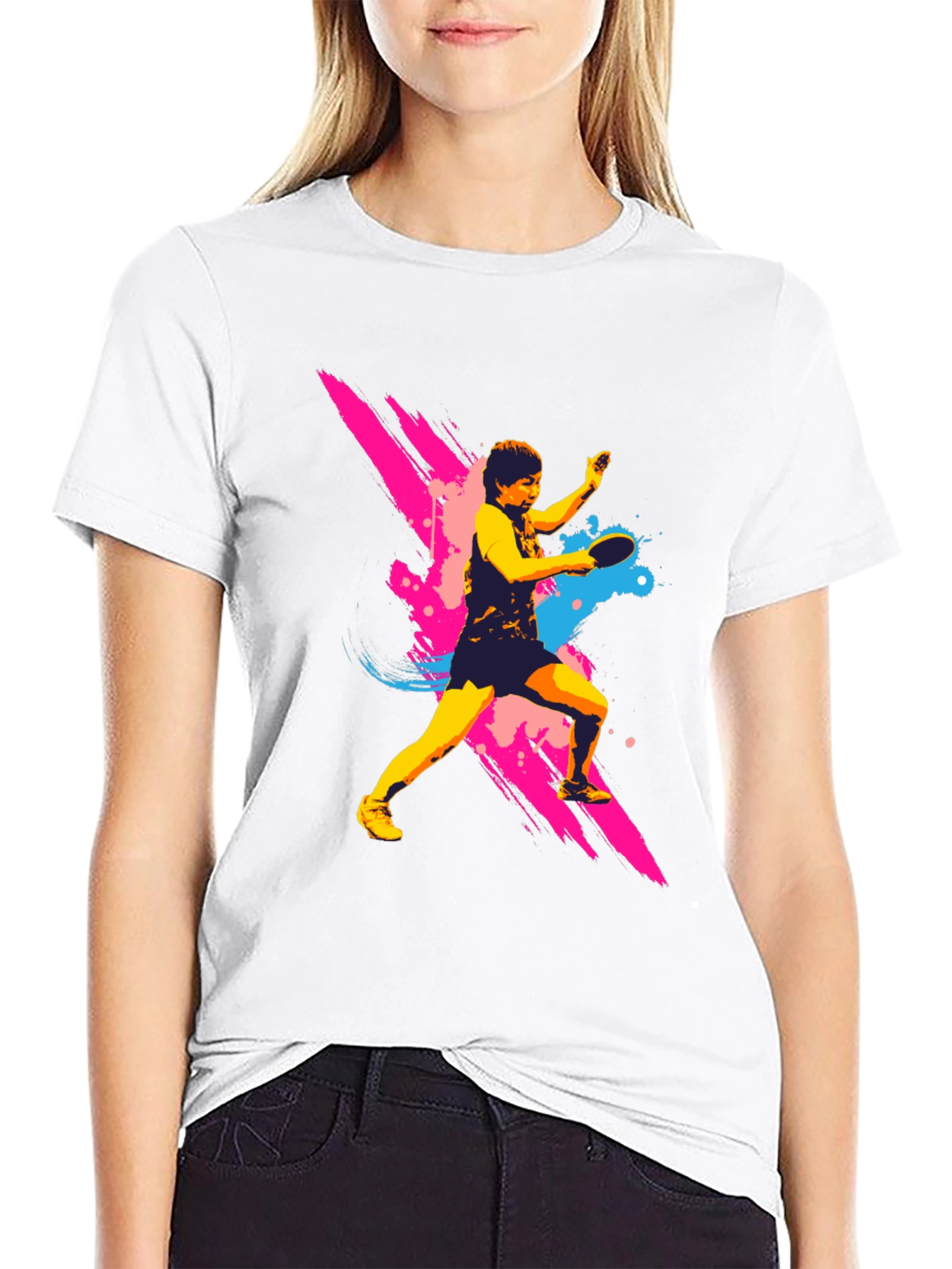 Ping Pong Player Graphic T-Shirt