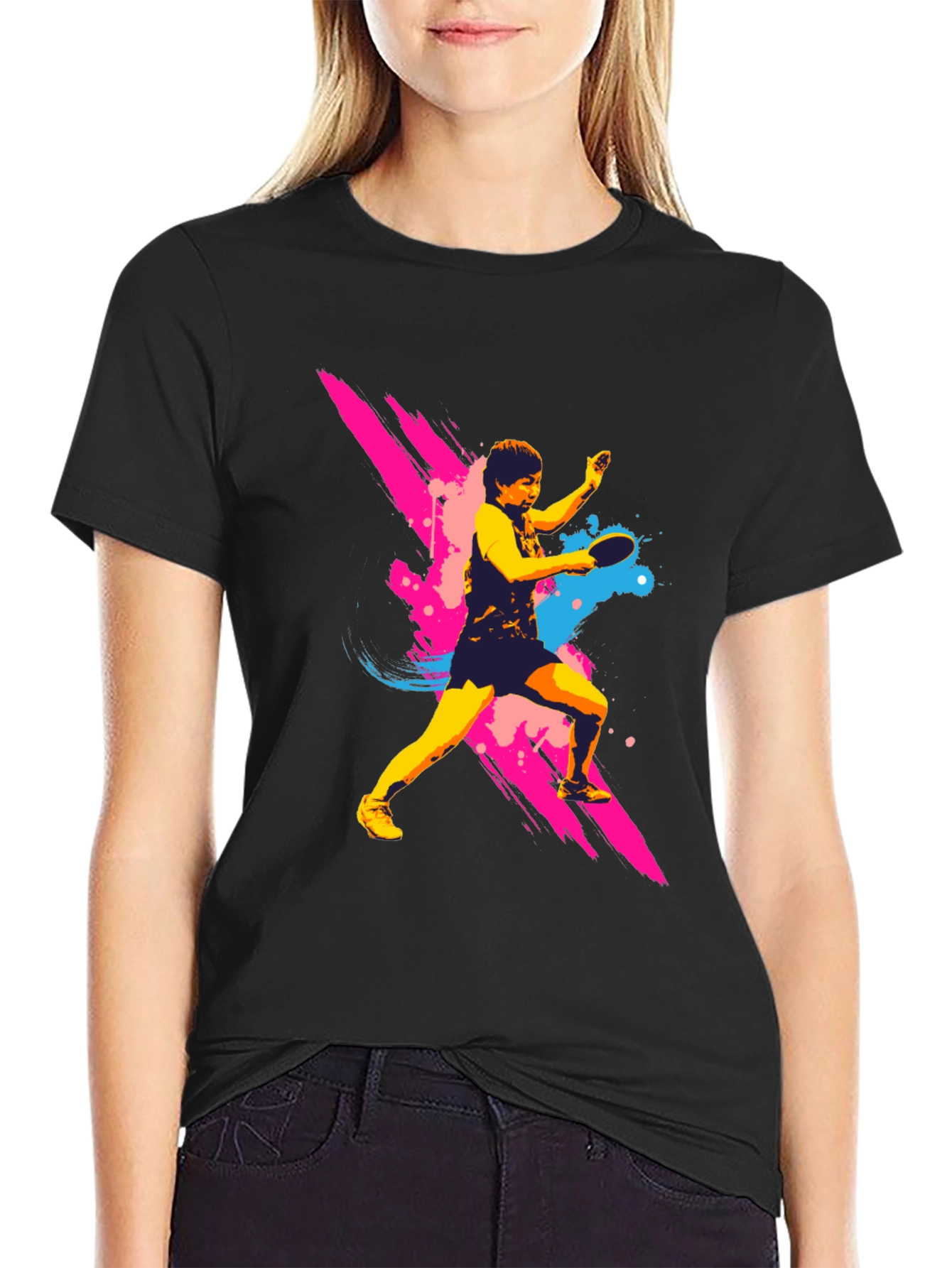 Ping Pong Player Graphic T-Shirt