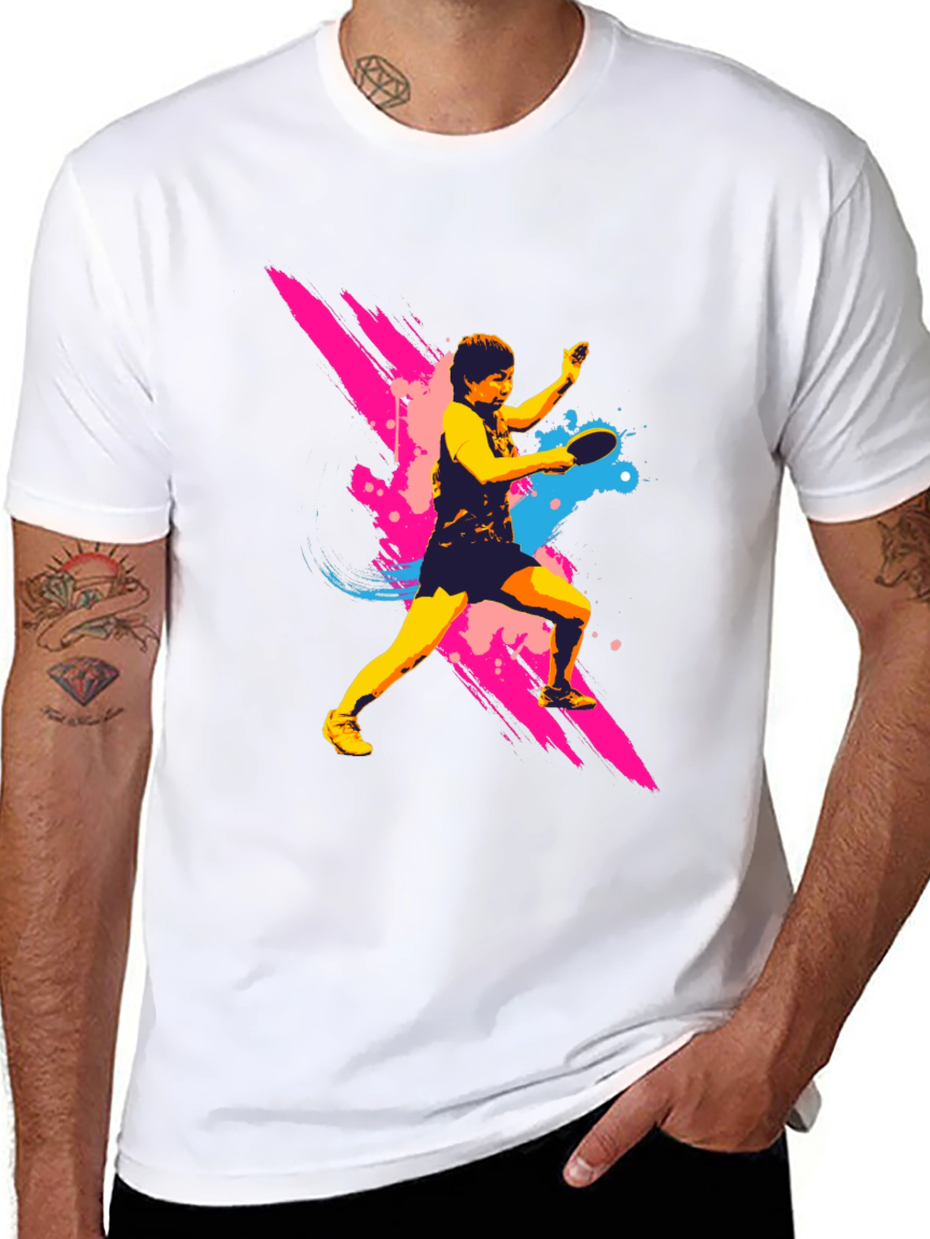 Ping Pong Player Graphic T-Shirt