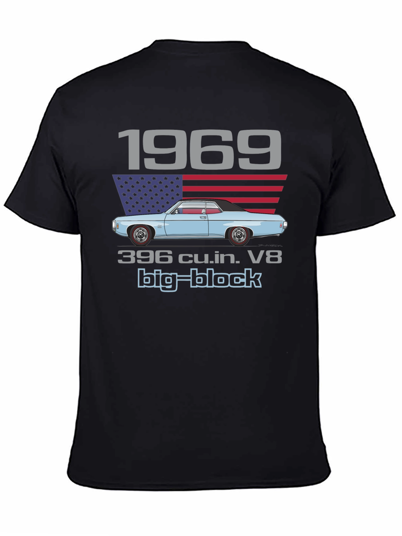 1969 Muscle Car Big Block V8 Graphic T-Shirt