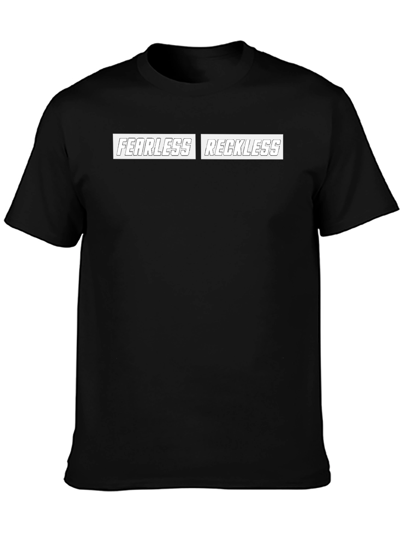 Fearless Reckless Graphic Black T-Shirt
