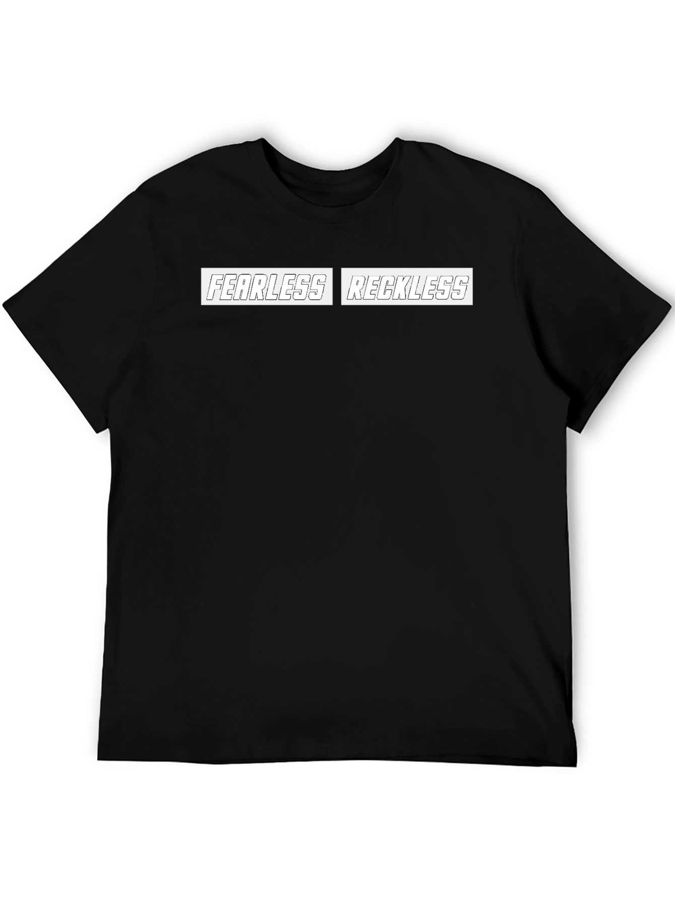 Fearless Reckless Graphic Black T-Shirt