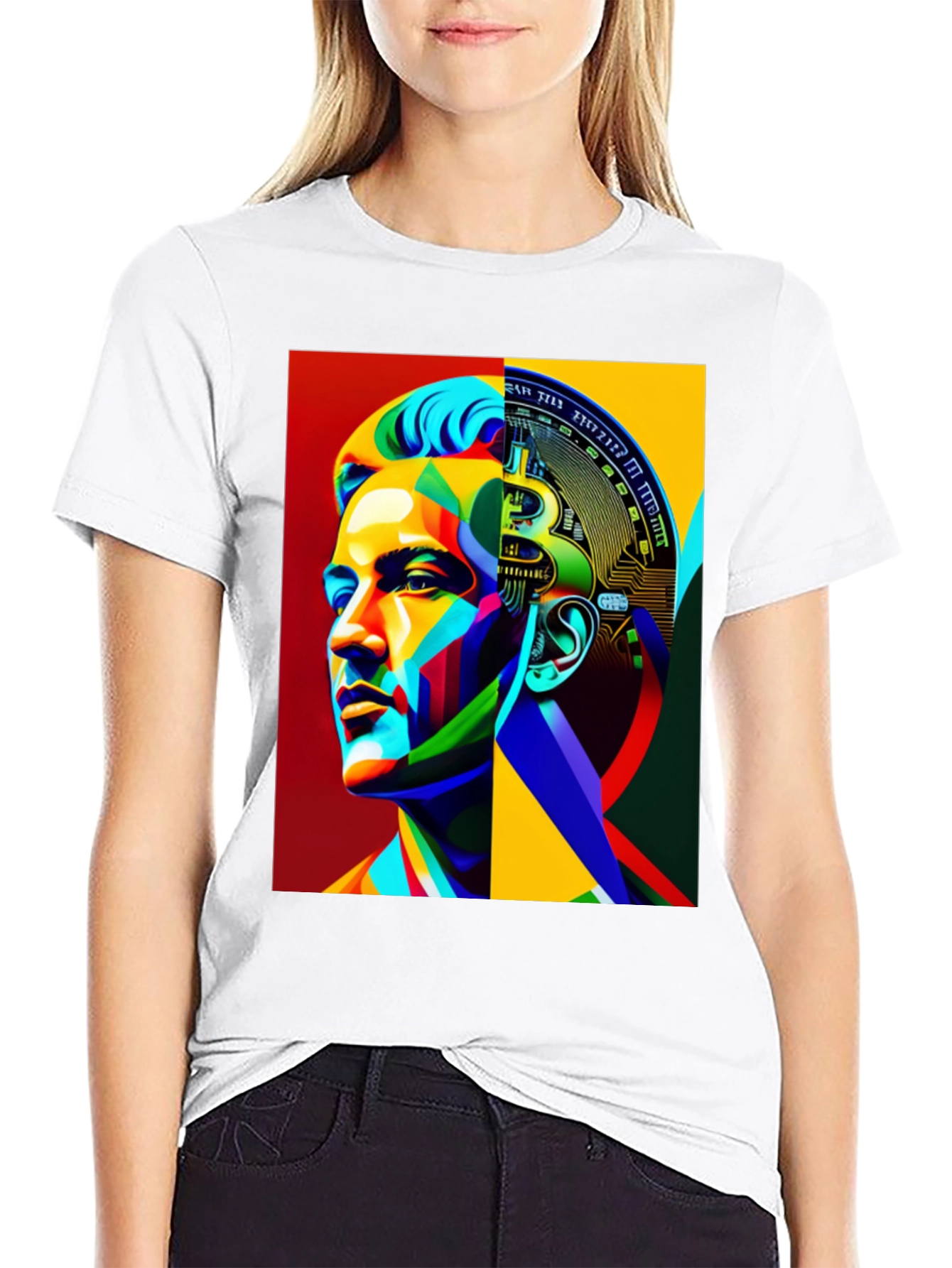 Bitcoin Brain Graphic Black T-Shirt