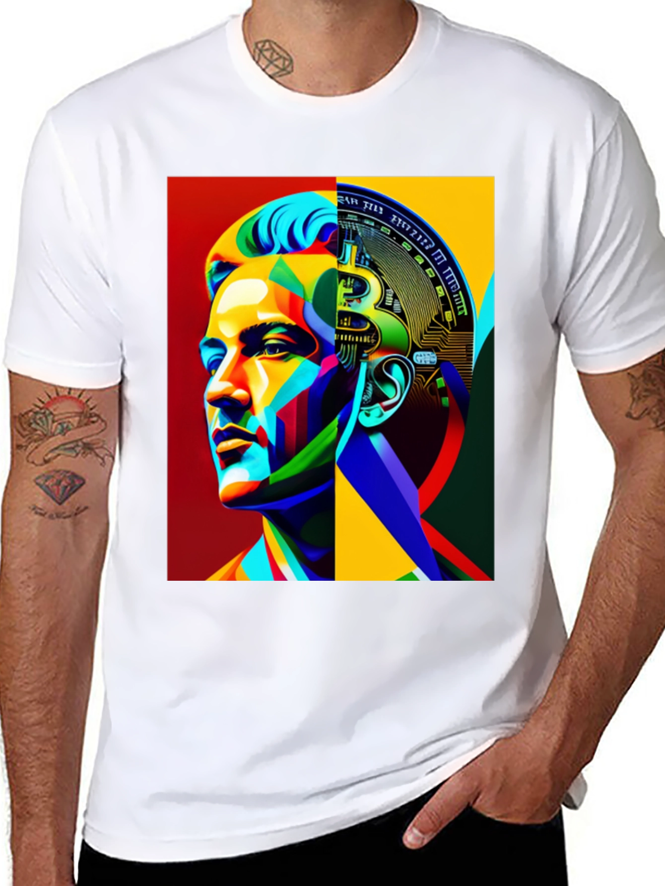 Bitcoin Brain Graphic Black T-Shirt