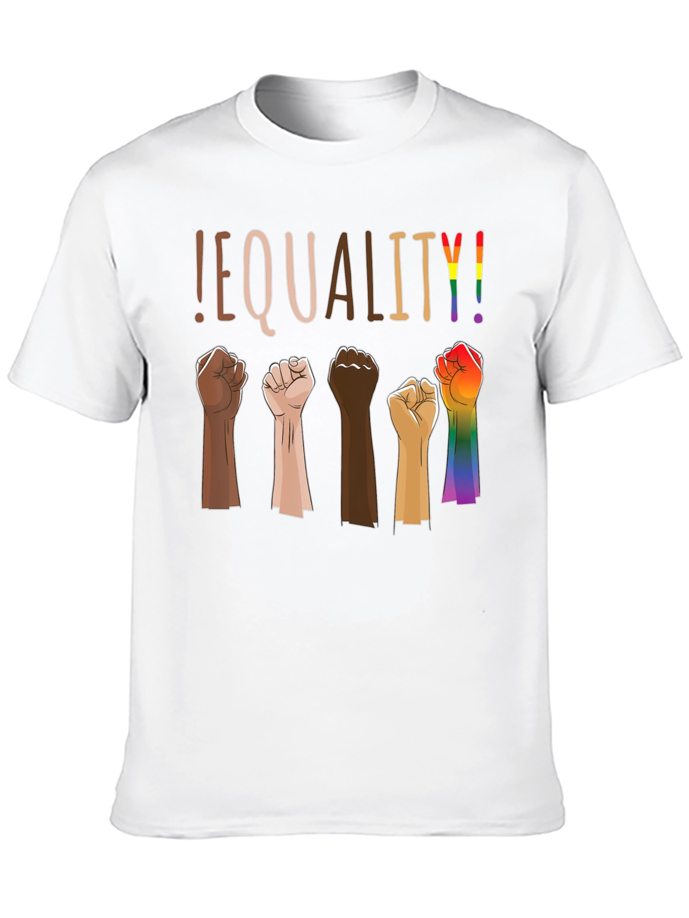 Equality Graphic Tee - Multi-Fist Design