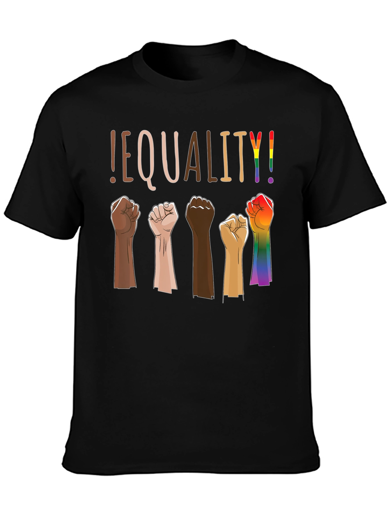 Equality Graphic Tee - Multi-Fist Design
