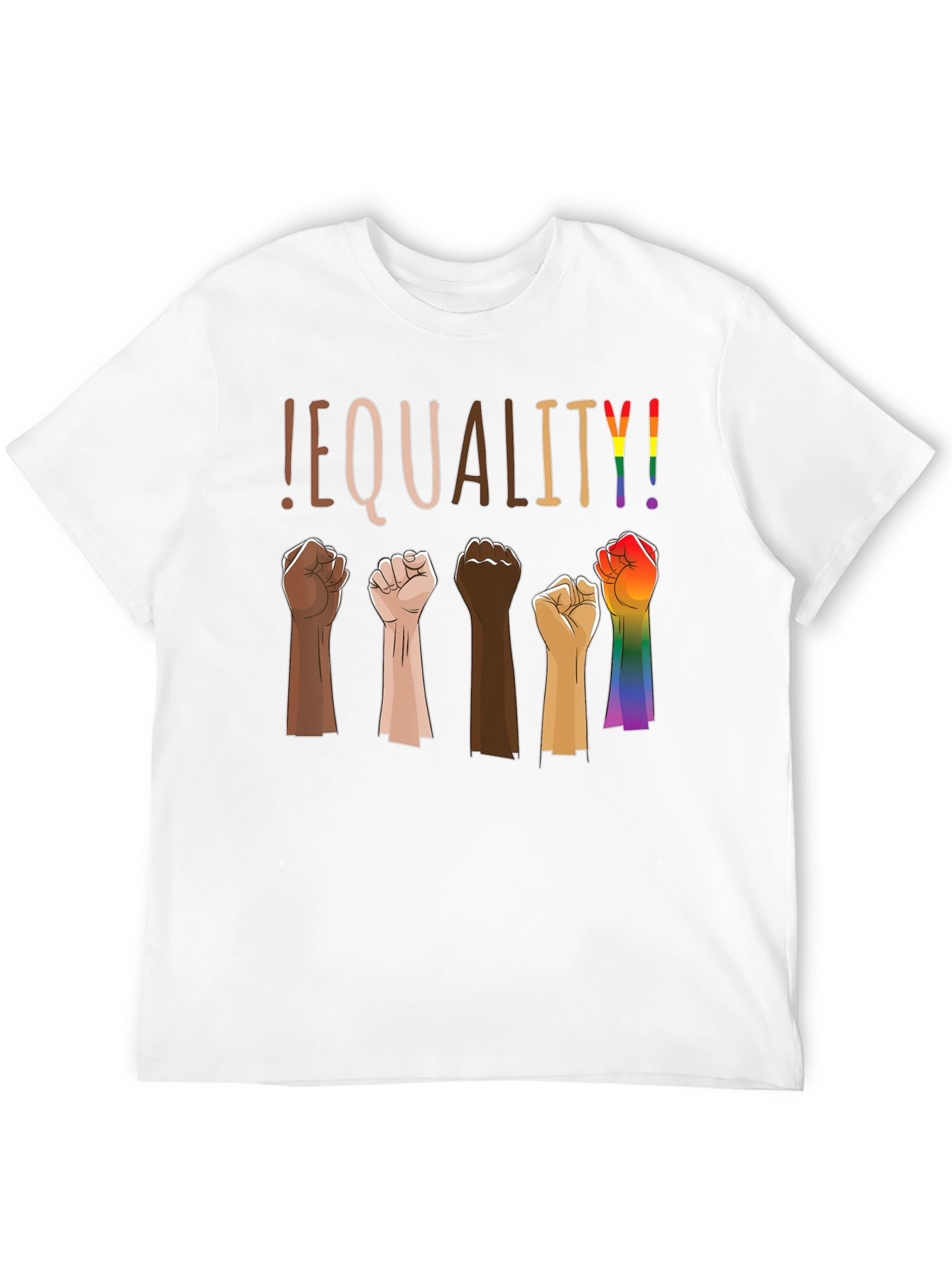 Equality Graphic Tee - Multi-Fist Design