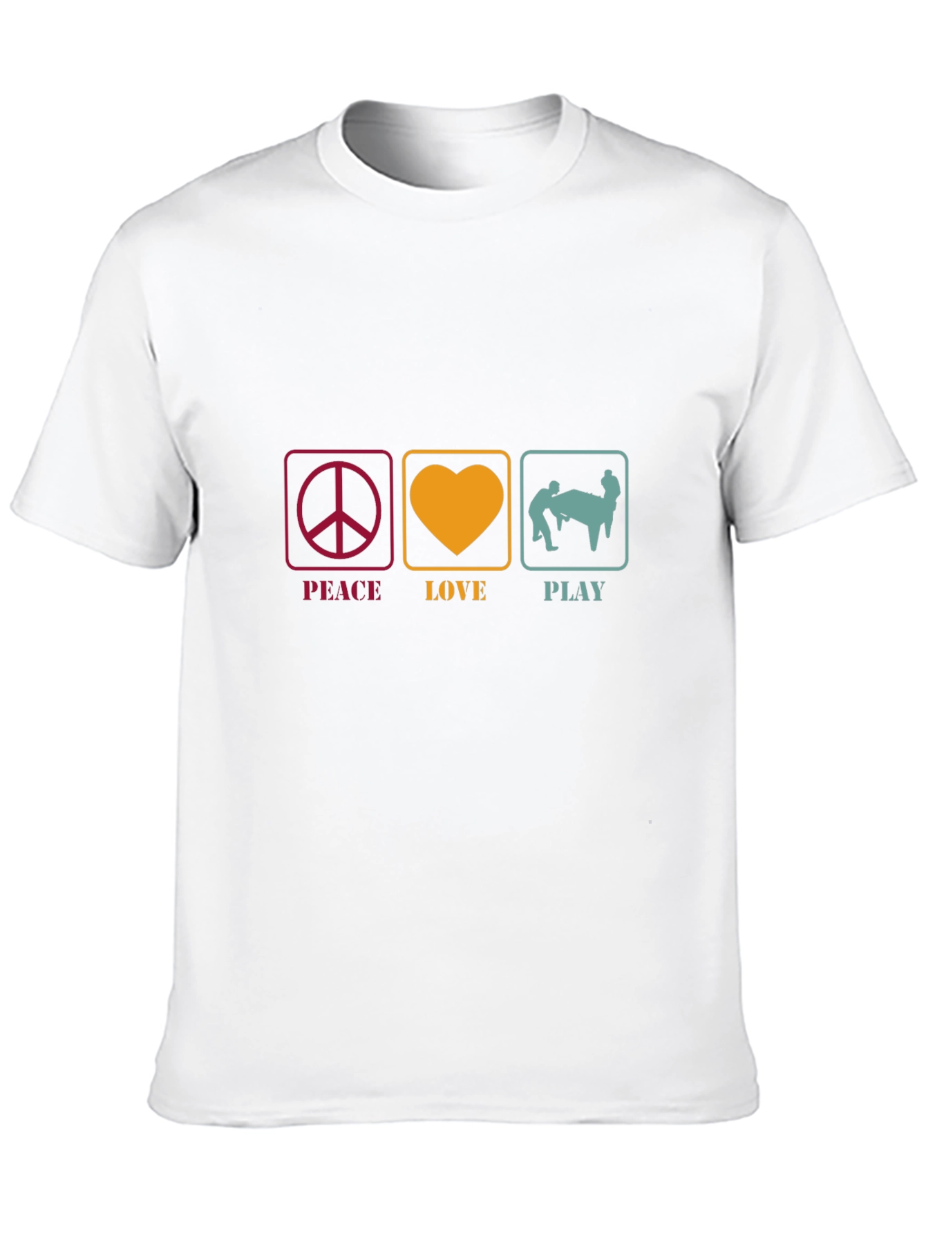 Peace Love Play Graphic Tee - Fun Design!