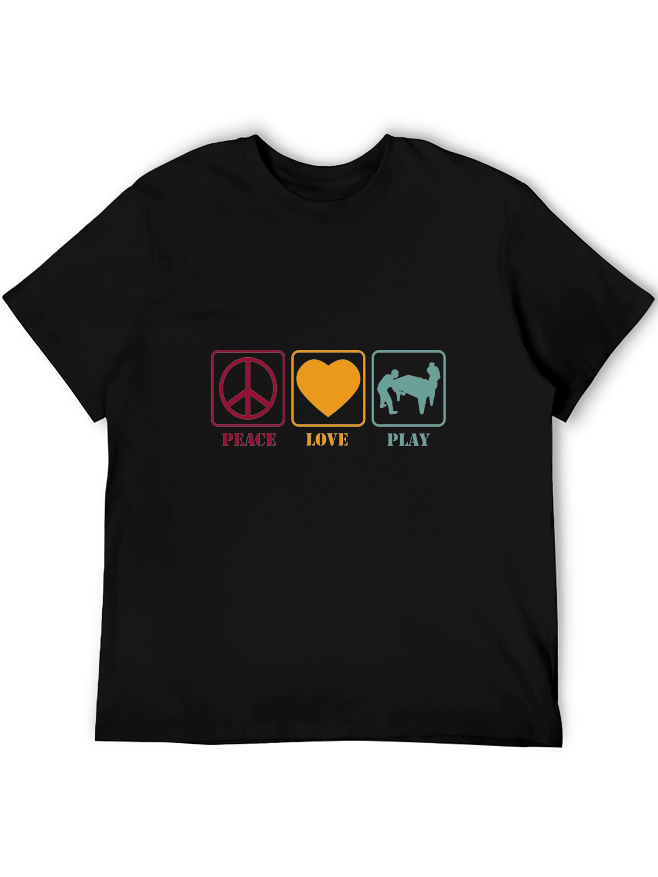 Peace Love Play Graphic Tee - Fun Design!