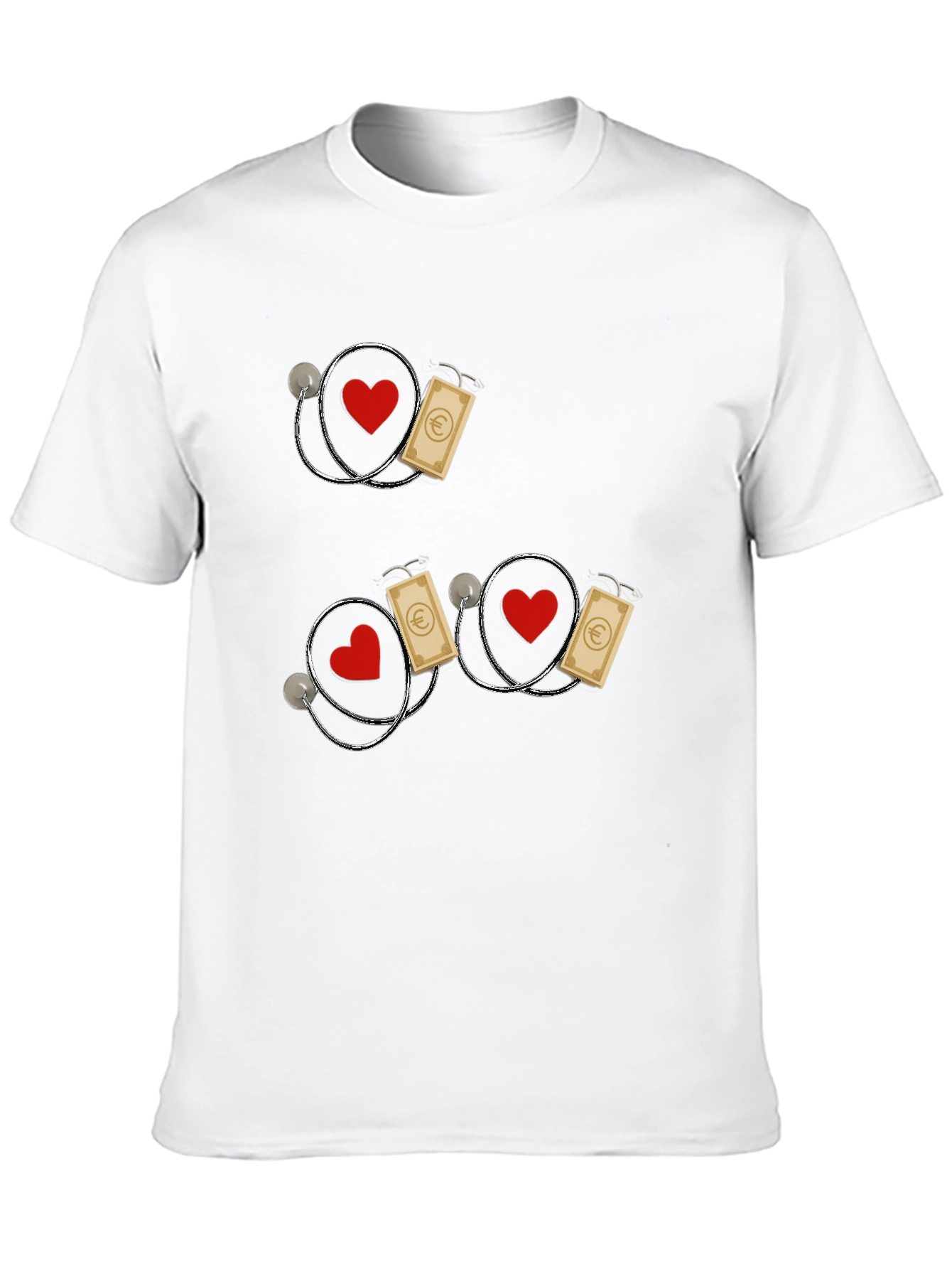 Heart and Money Stethoscope Graphic Tee