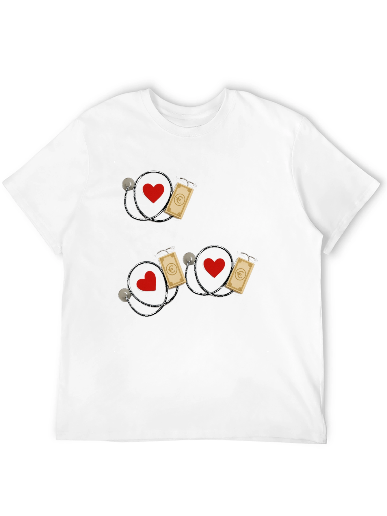 Heart and Money Stethoscope Graphic Tee