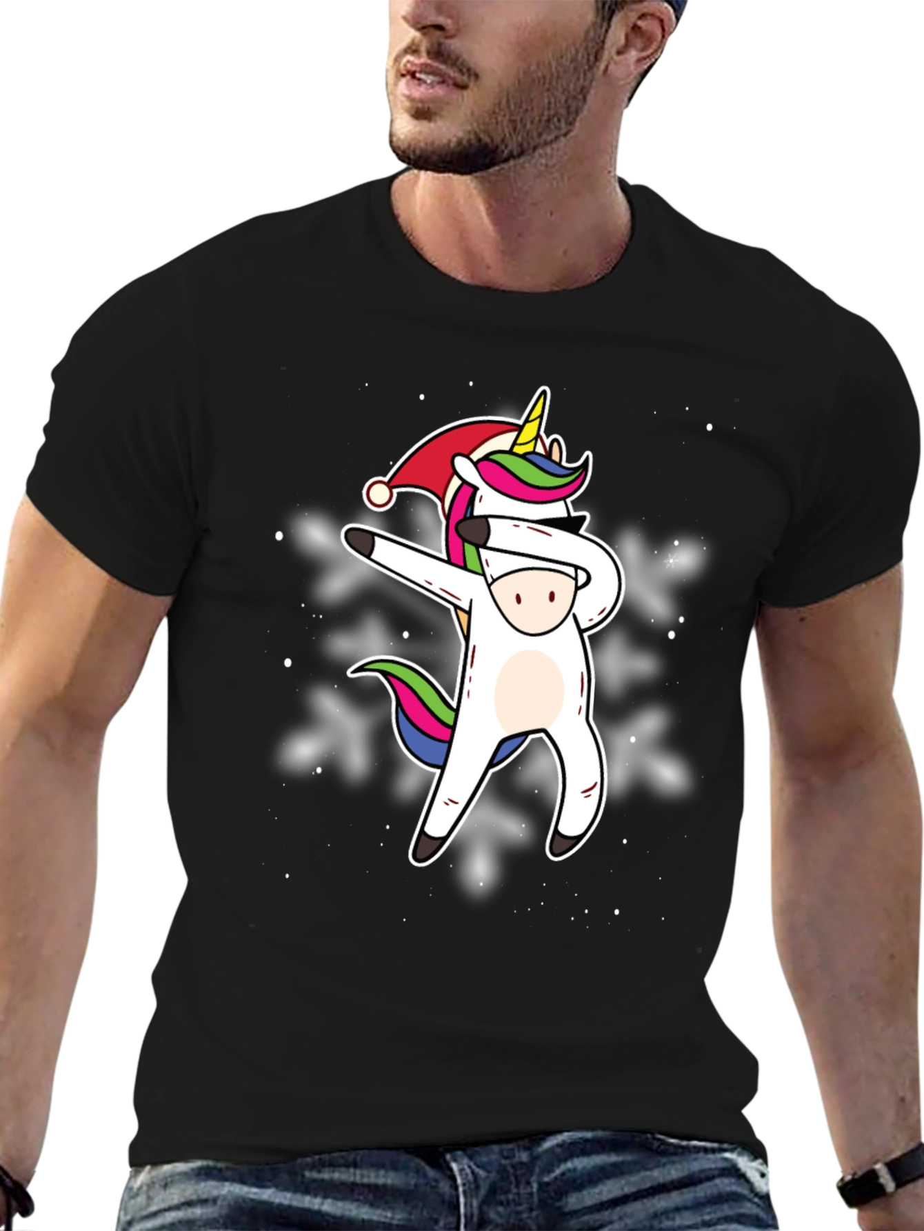 Dabbing Unicorn Christmas T-Shirt
