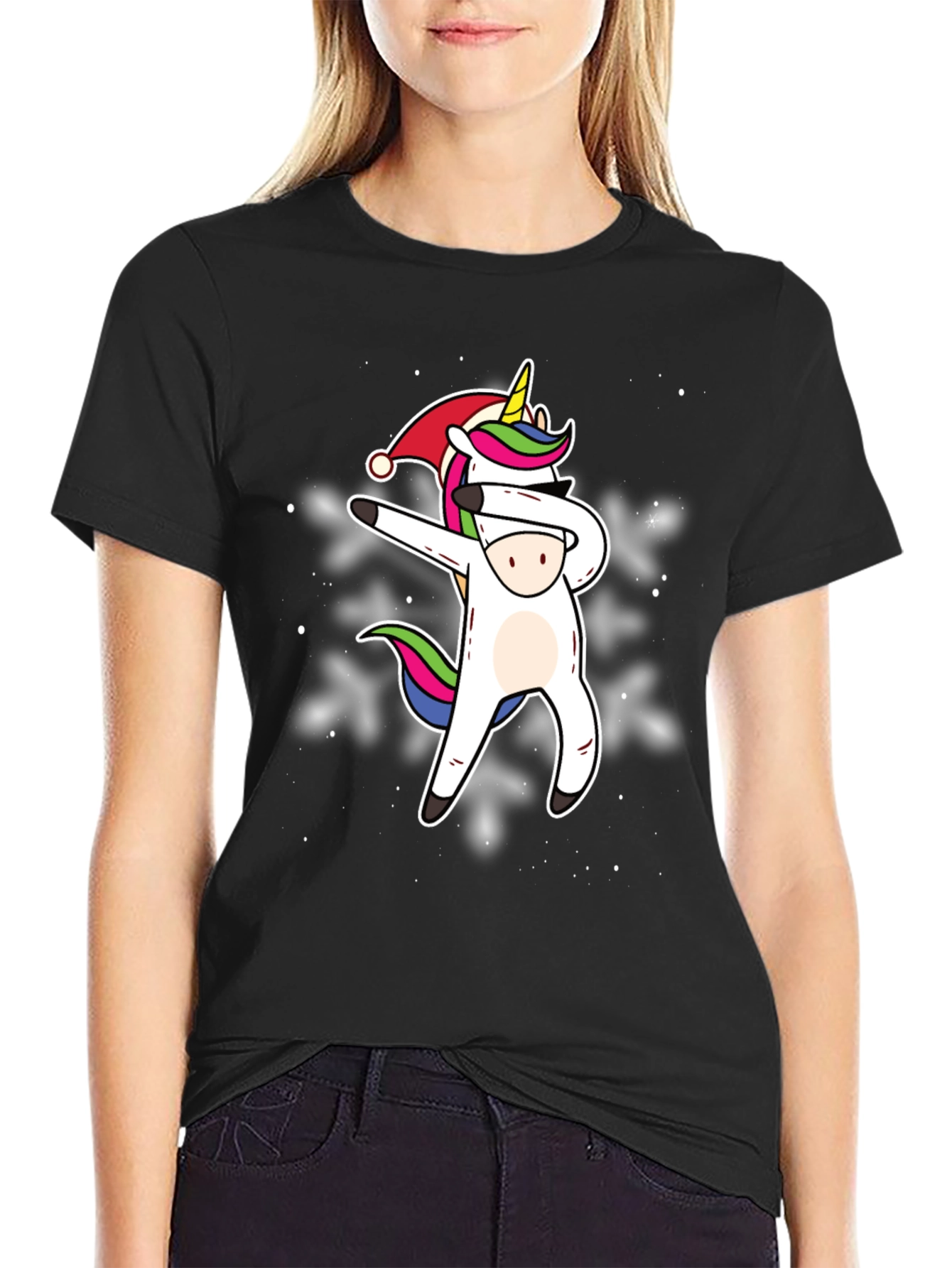 Dabbing Unicorn Christmas T-Shirt