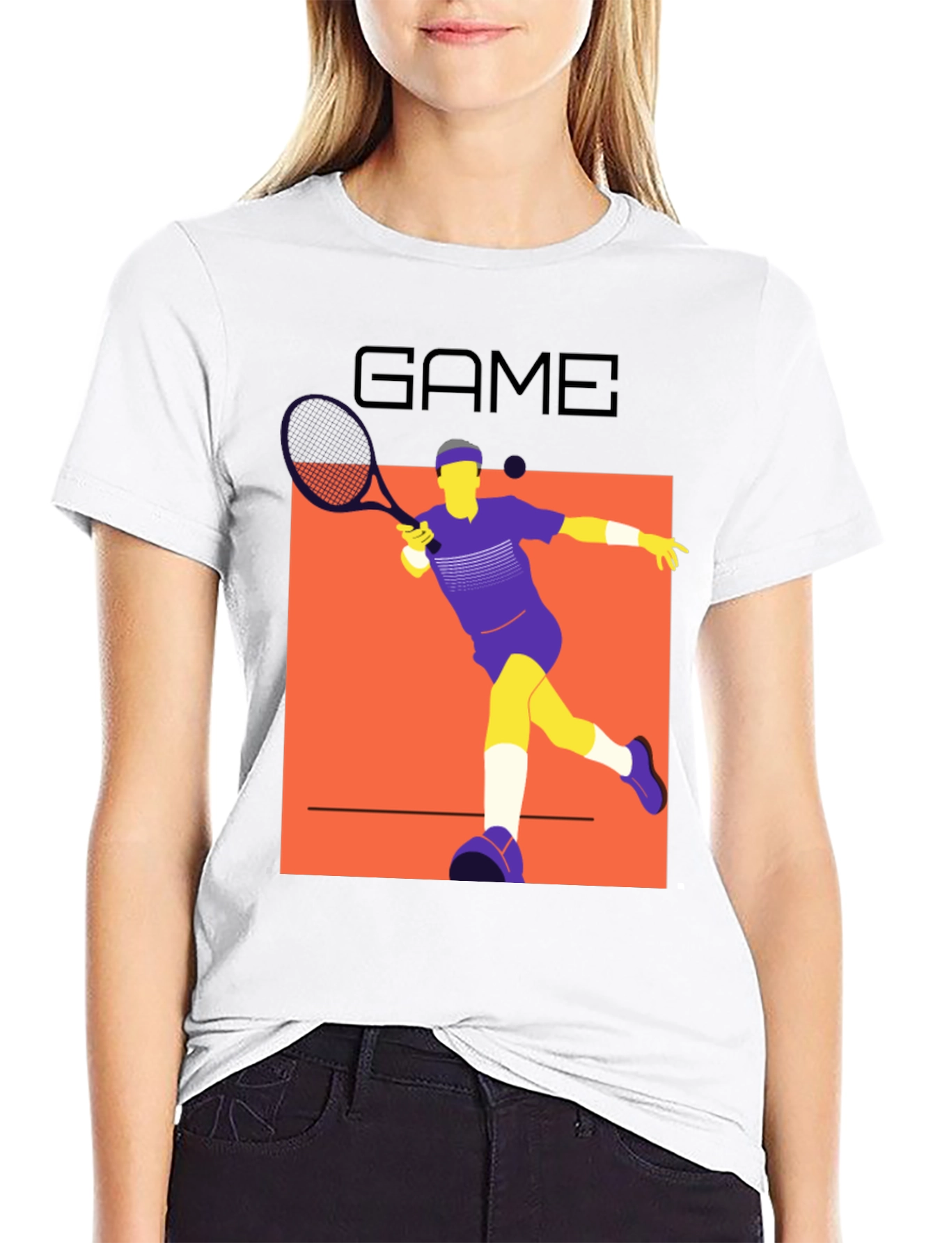Tennis Game Graphic T-Shirt - Modern Athlete Style