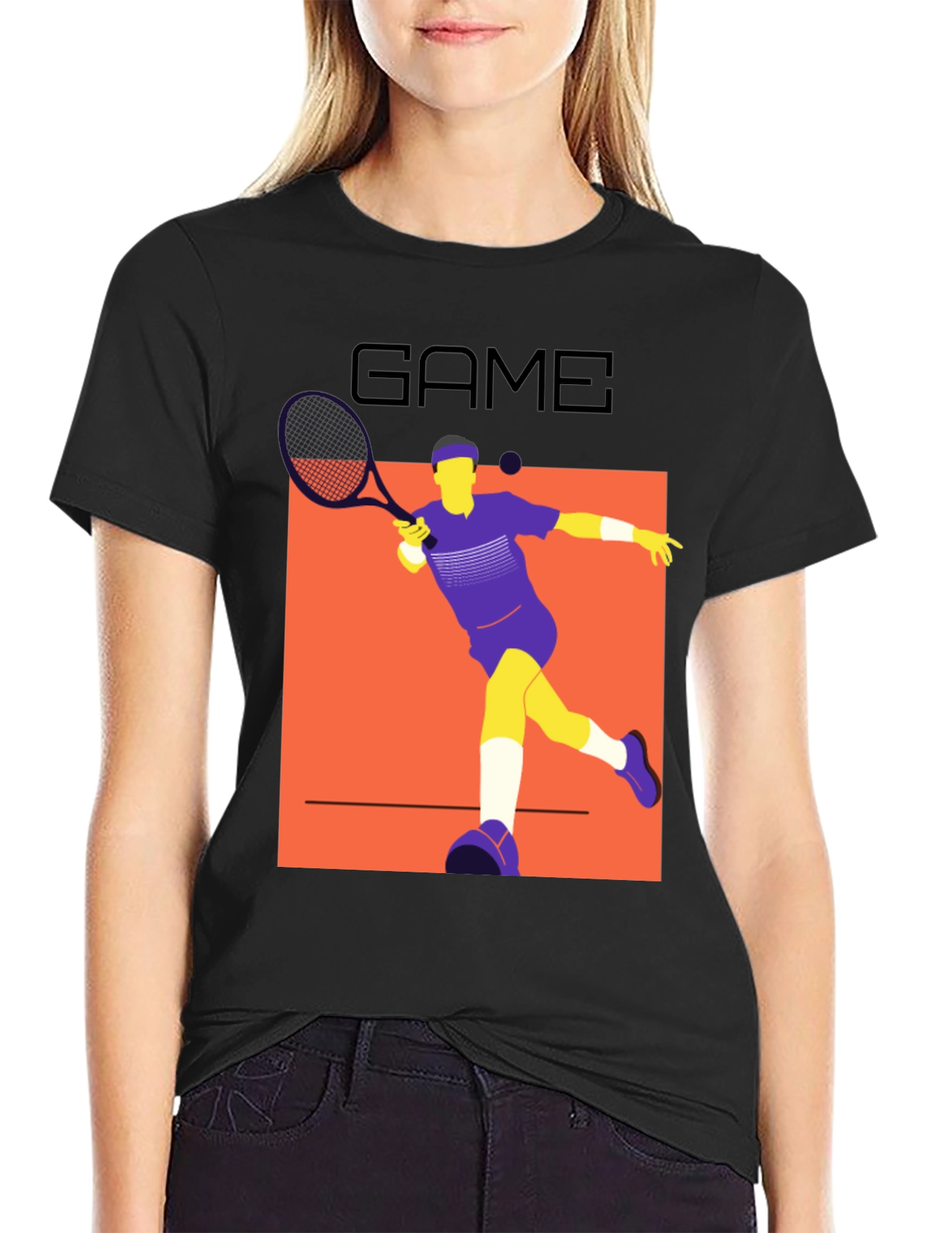 Tennis Game Graphic T-Shirt - Modern Athlete Style