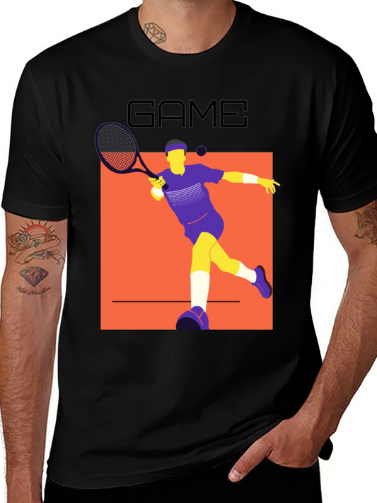 Tennis Game Graphic T-Shirt - Modern Athlete Style